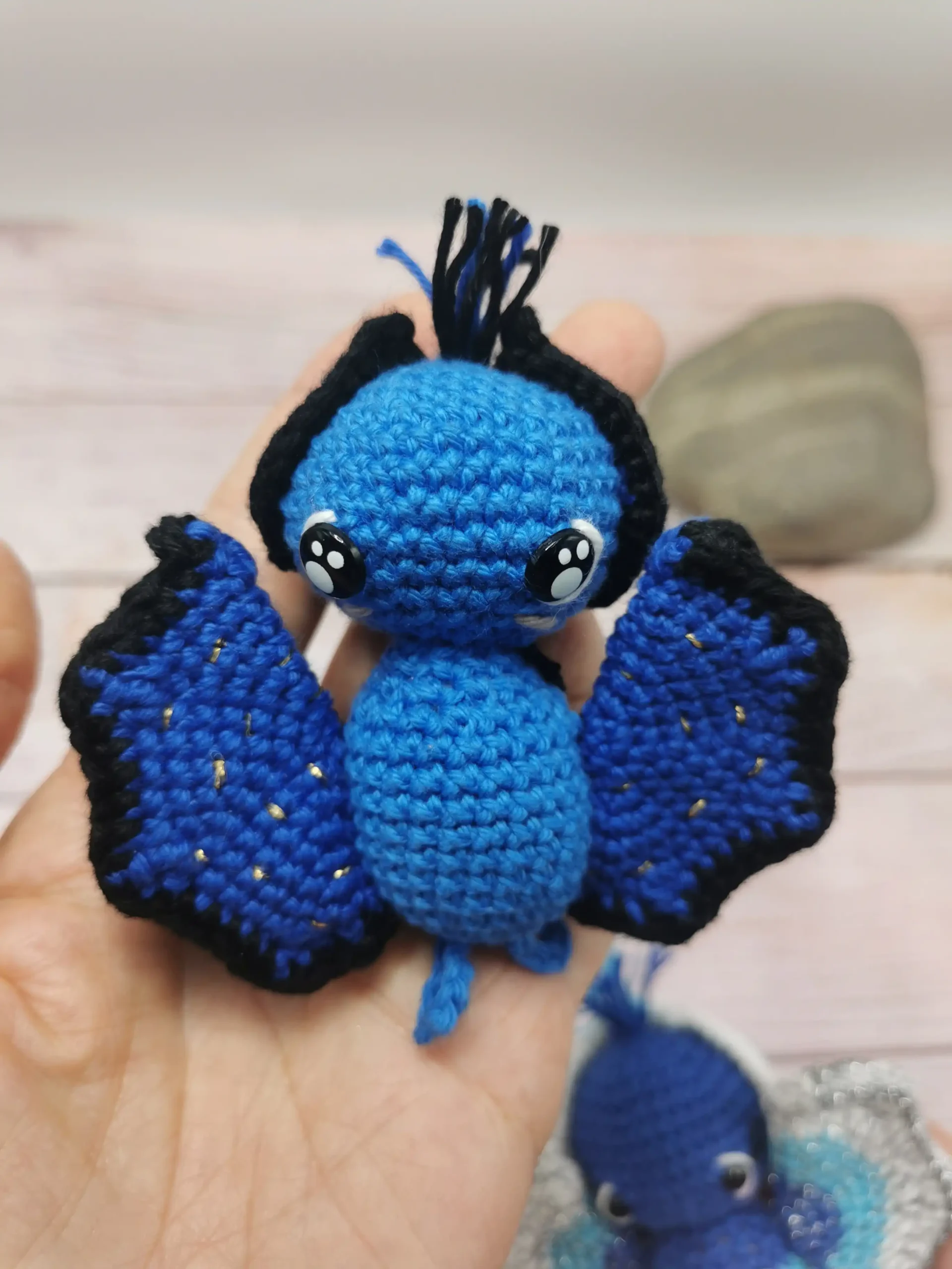 Chauve-souris amigurumi fait au crochet par La Mu's Heure