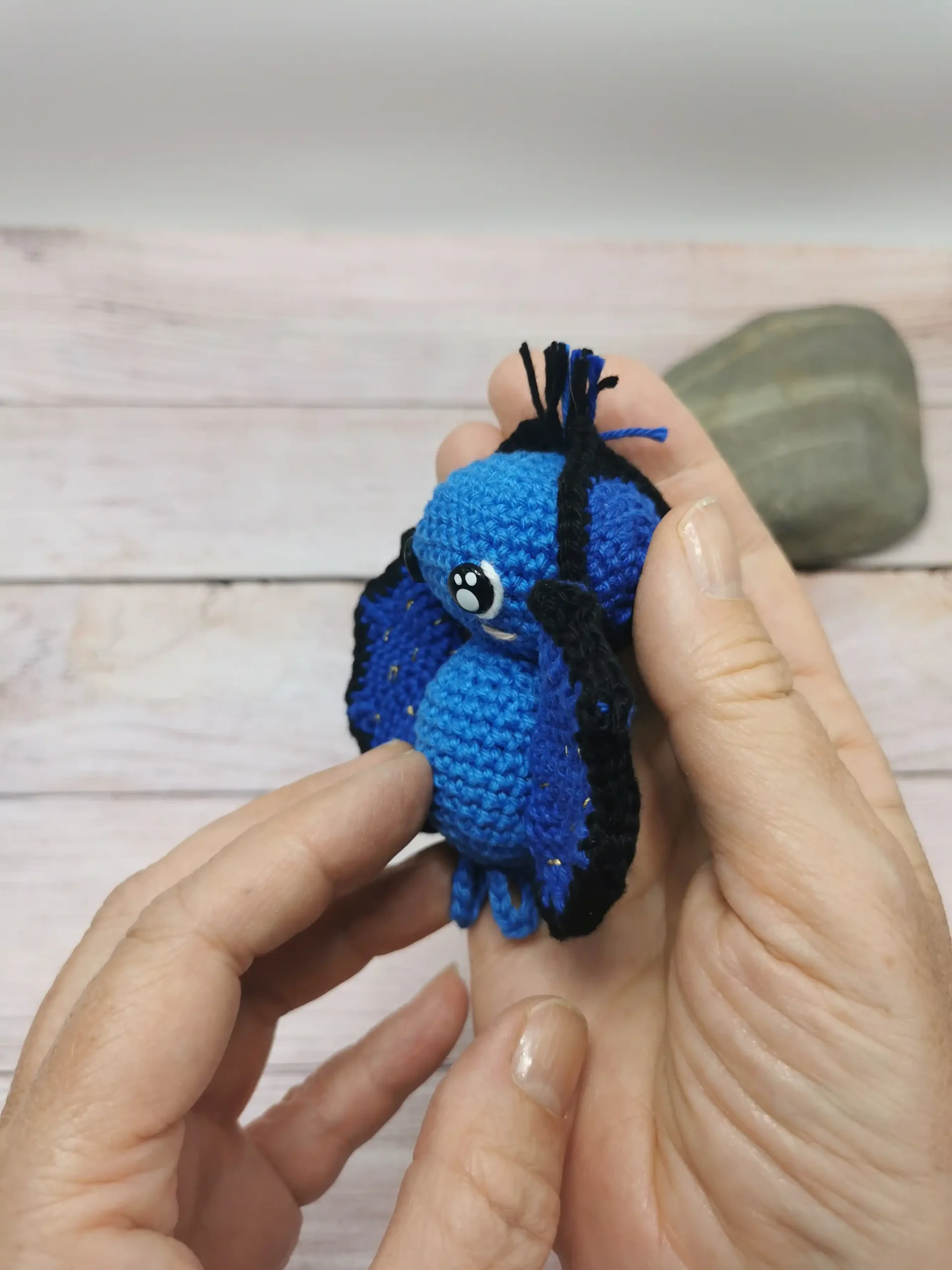 Chauve-souris amigurumi fait au crochet par La Mu's Heure
