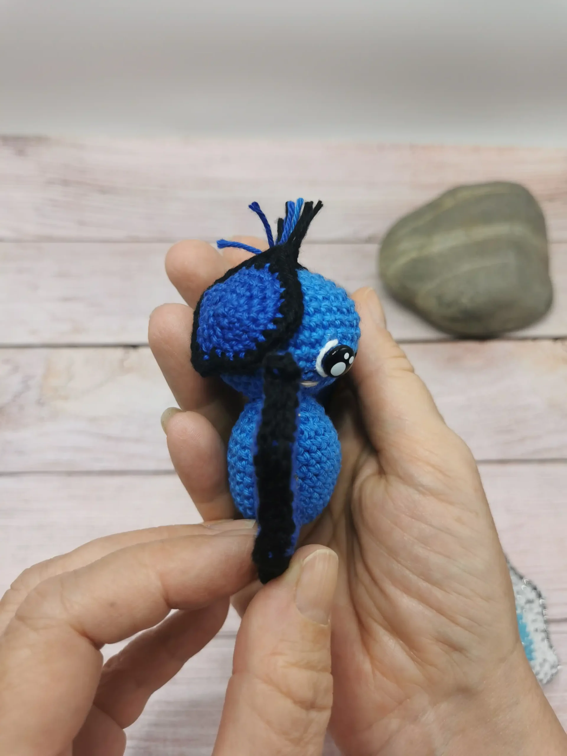 Chauve-souris amigurumi fait au crochet par La Mu's Heure