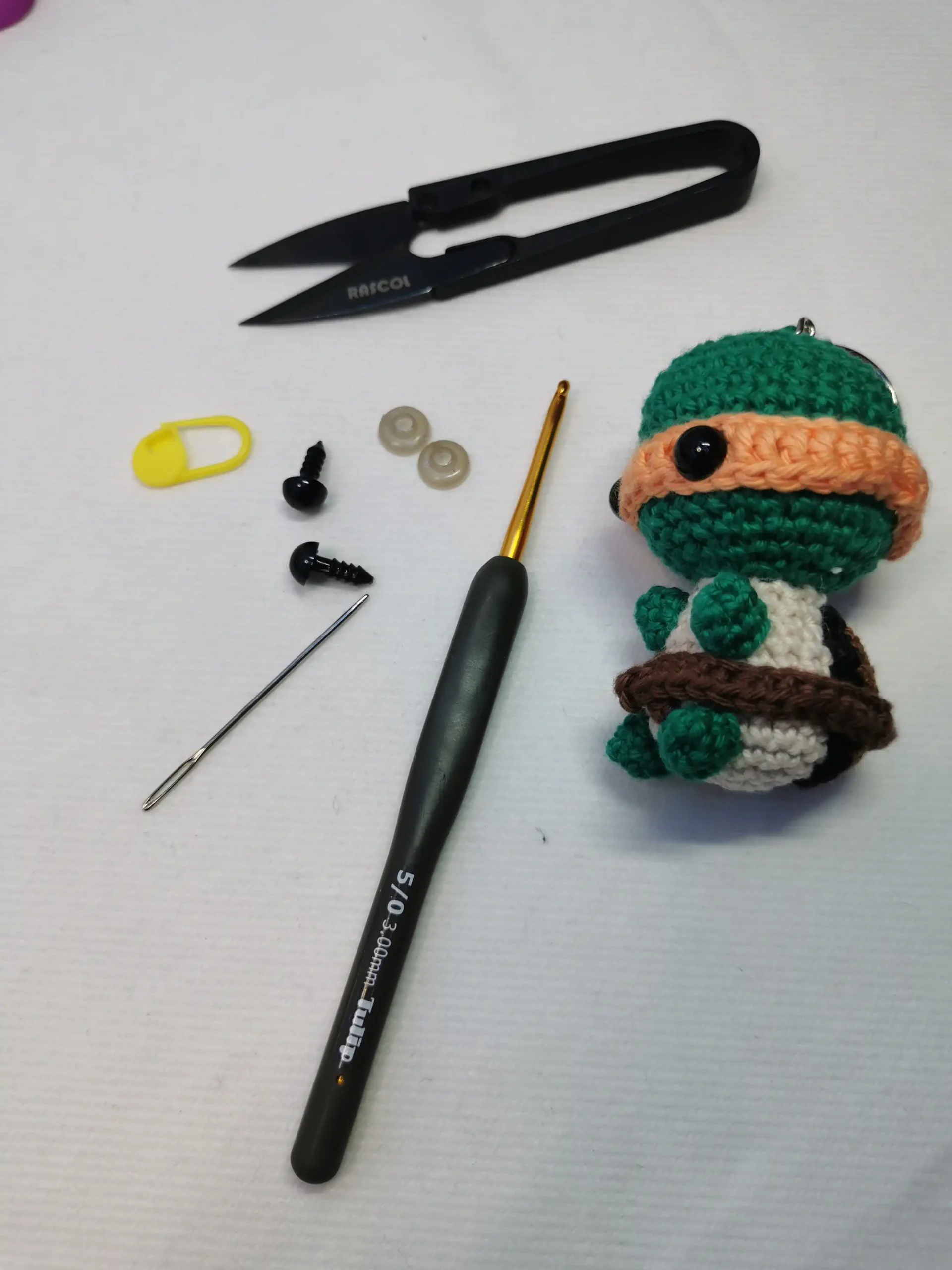 Tortue Ninja amigurumi fait main au crochet fait par La Mu's heure