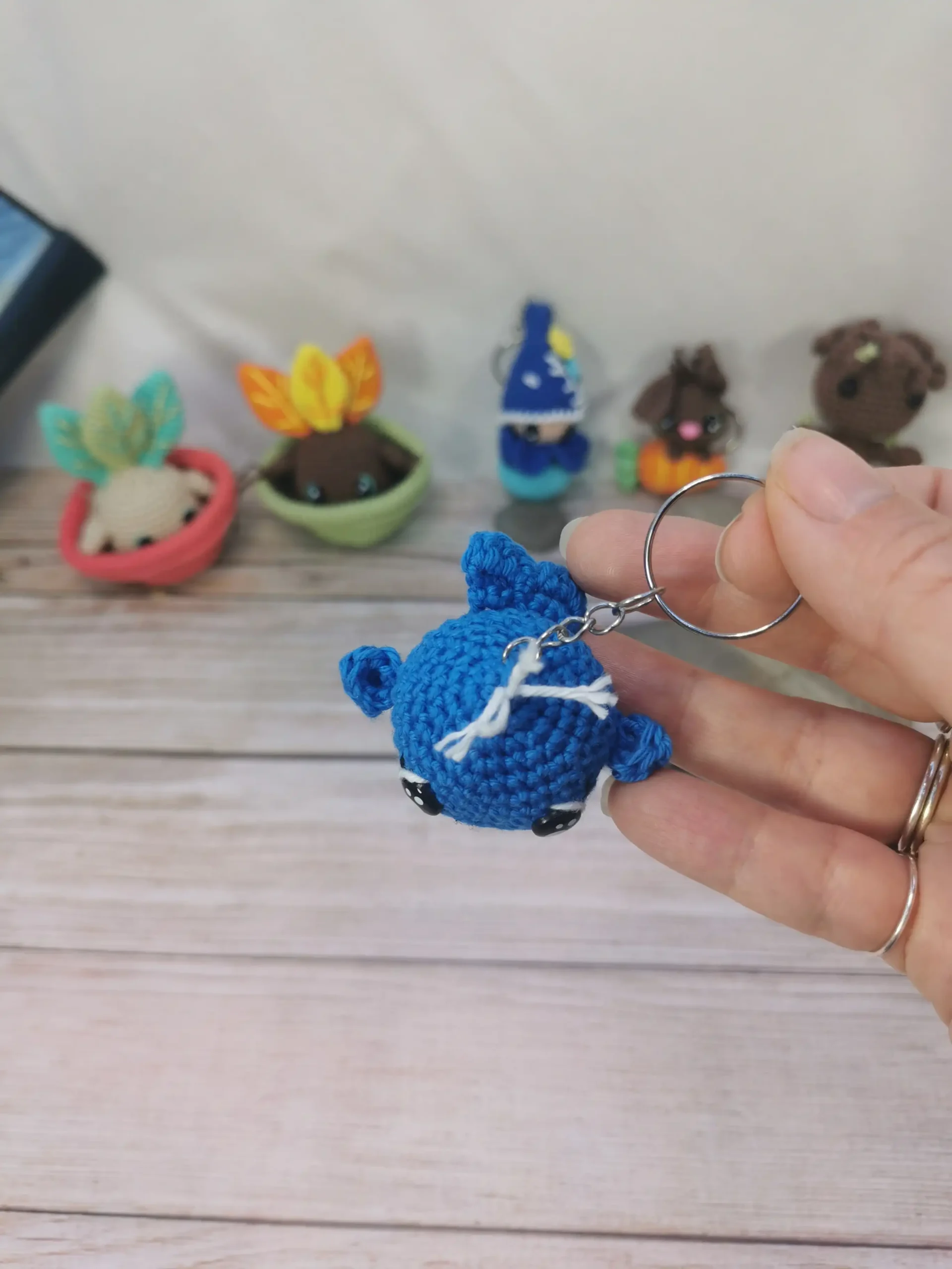 Porte-clef baleine fait main au crochet par La Mu's Heure