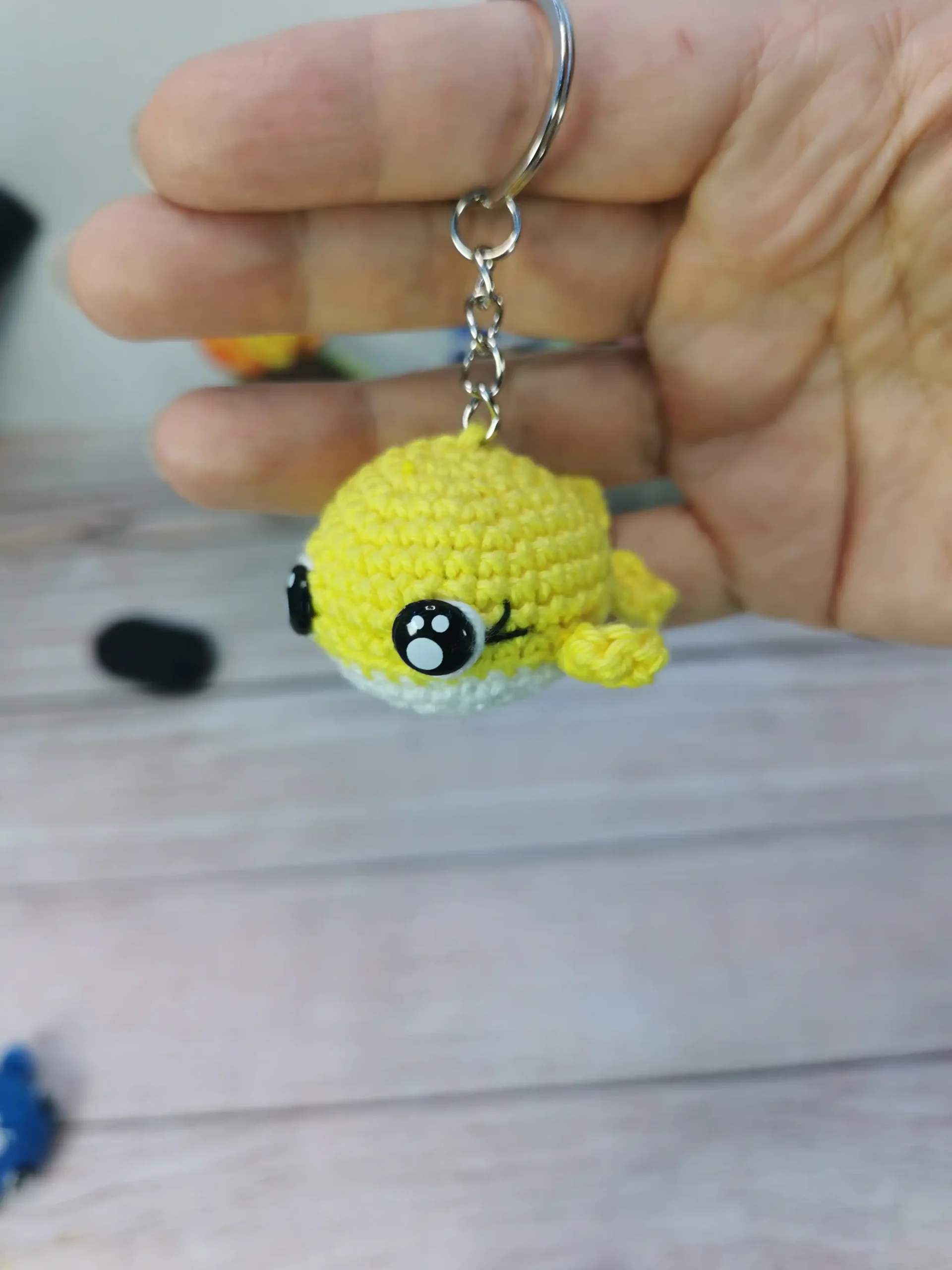 Porte-clef baleine fait main au crochet par La Mu's Heure