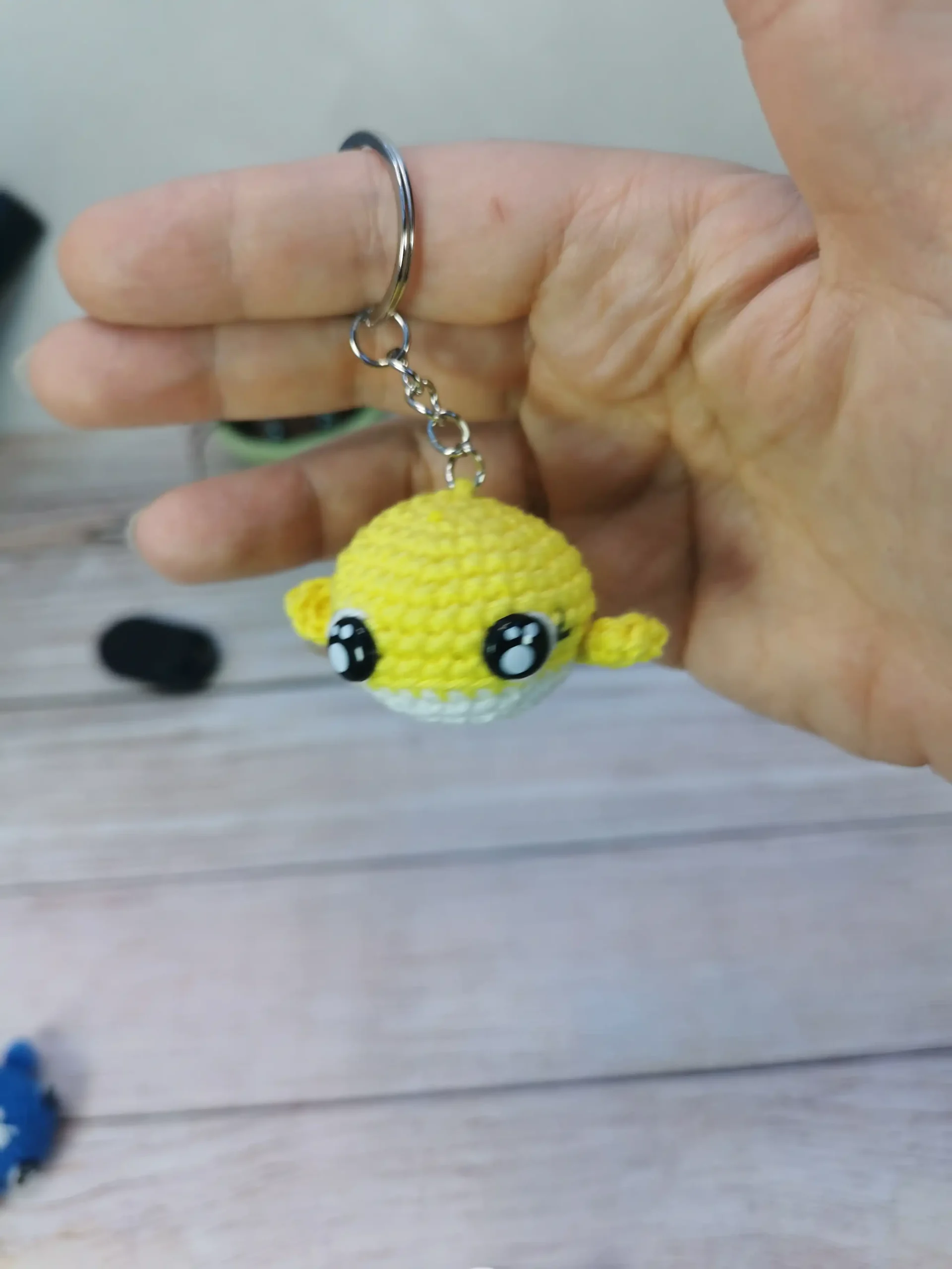 Porte-clef baleine fait main au crochet par La Mu's Heure