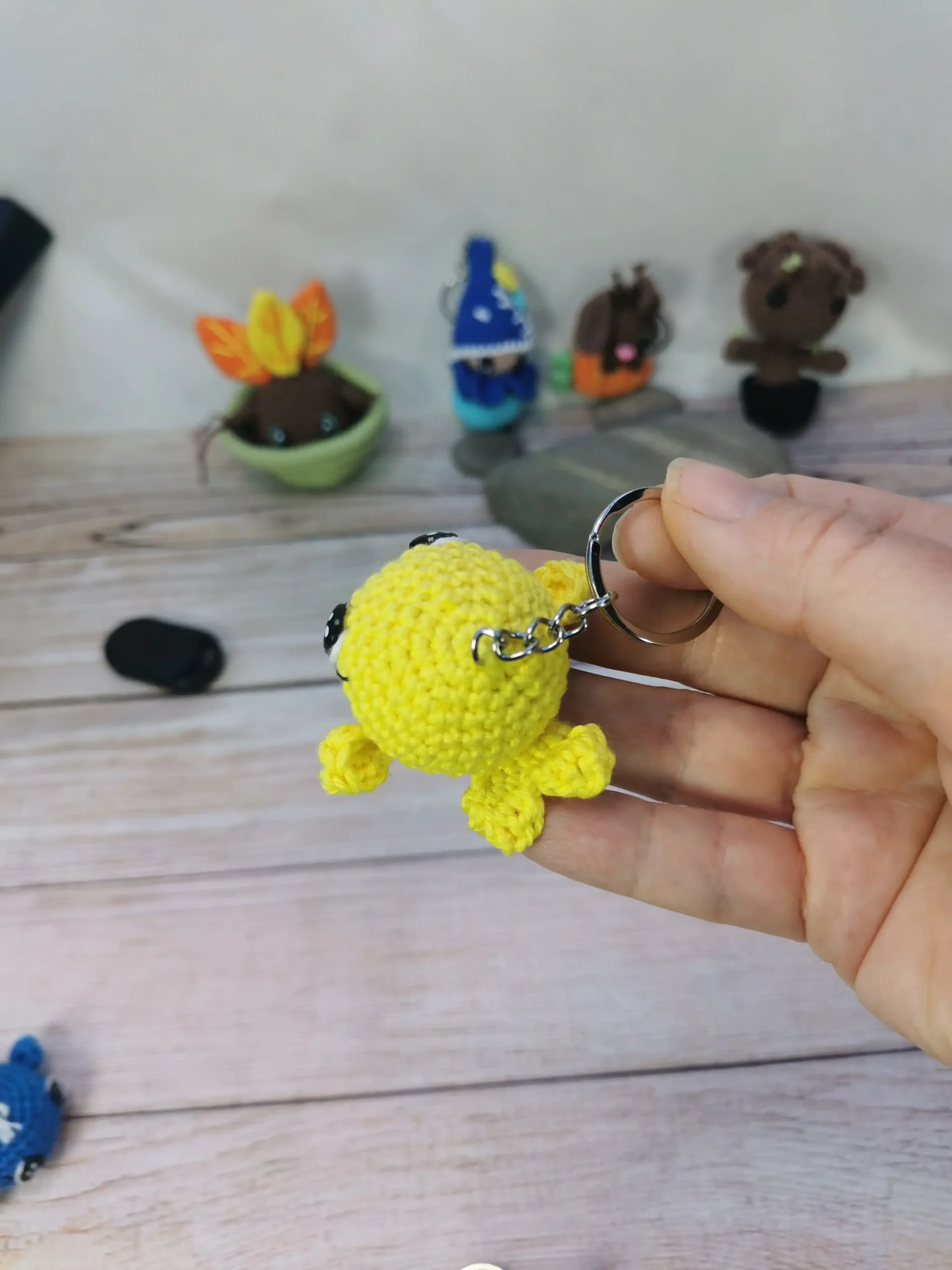 Porte-clef baleine fait main au crochet par La Mu's Heure