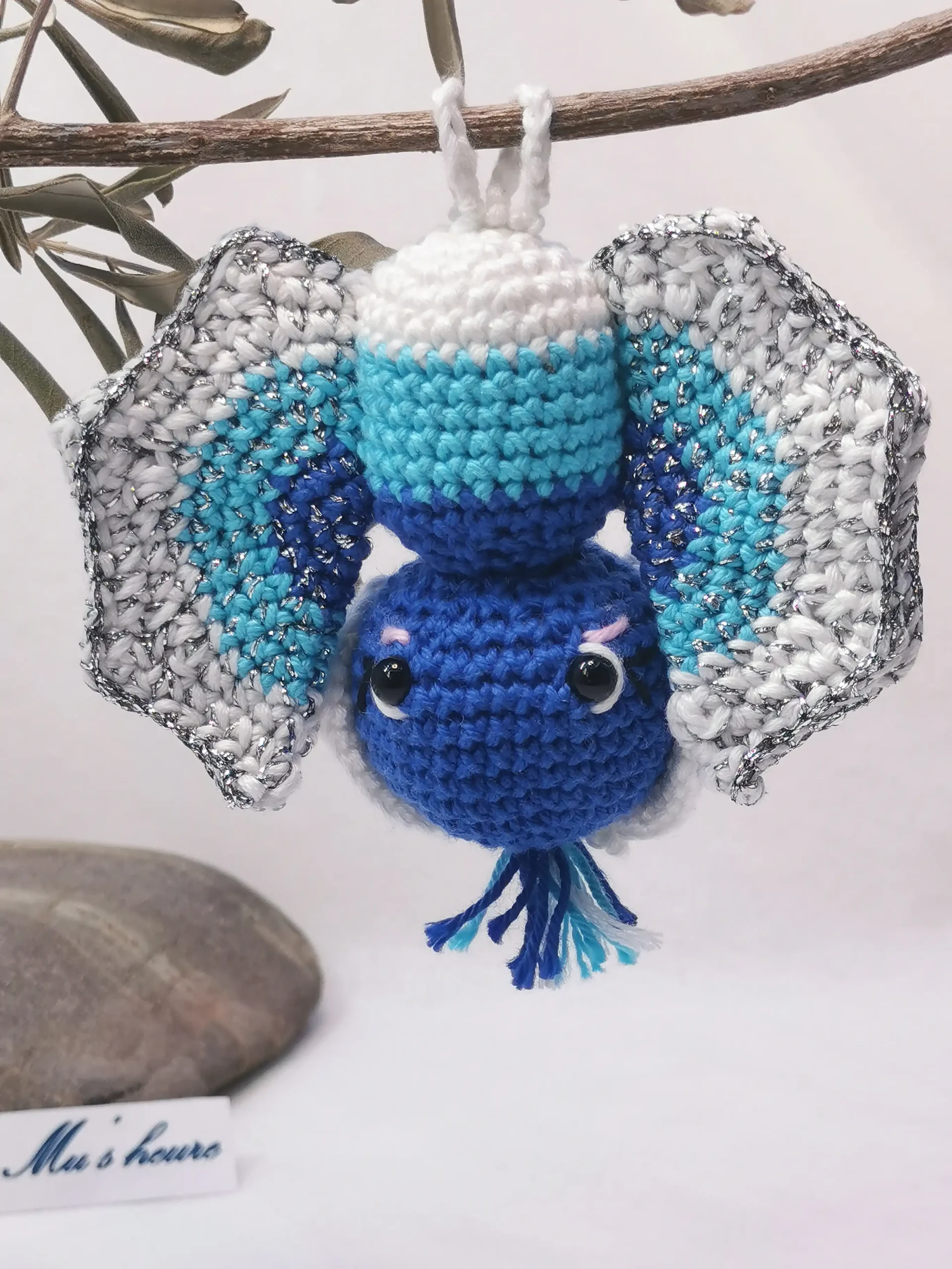 Chauve-souris amigurumi fait au crochet par La Mu's Heure