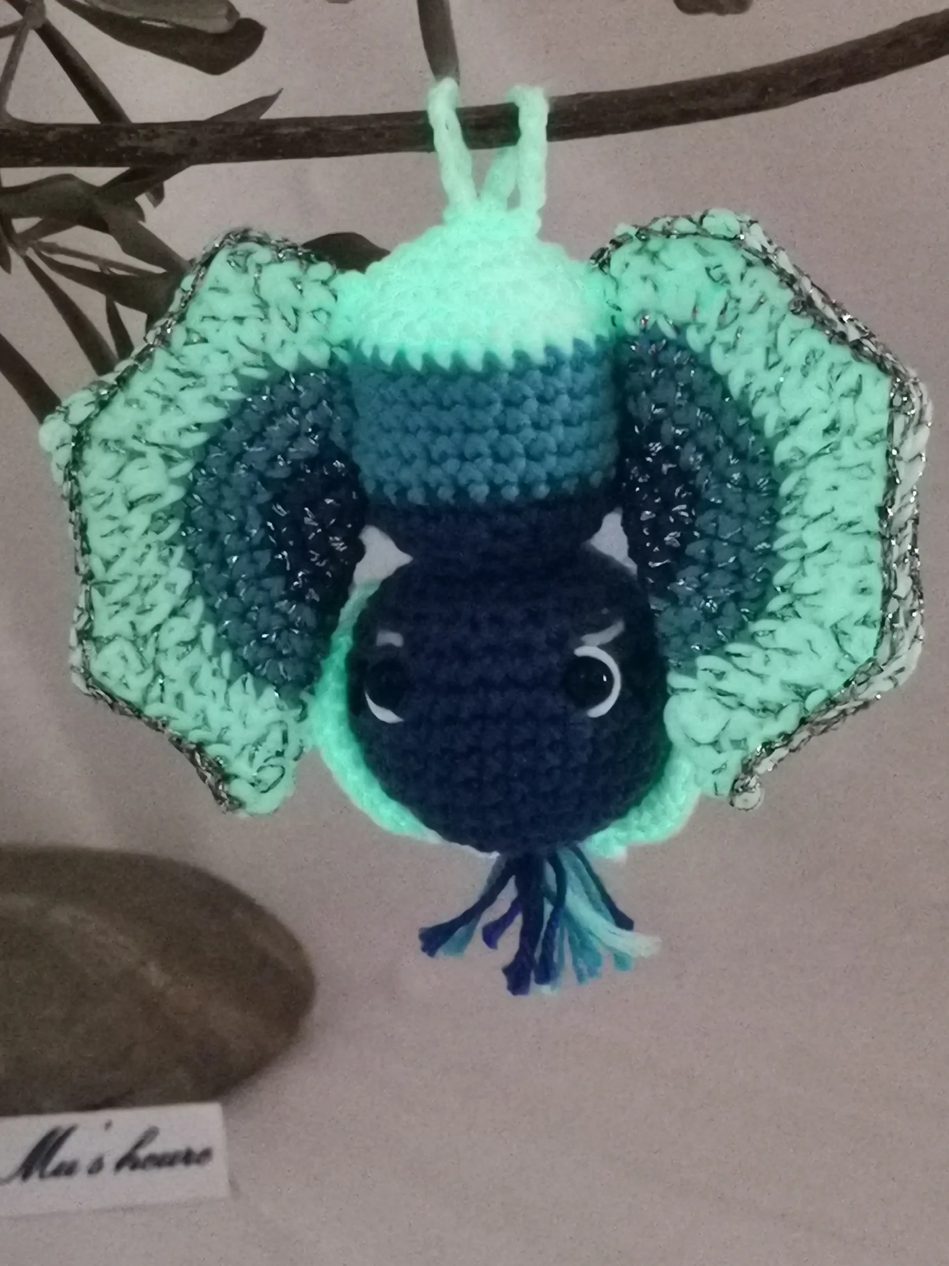 Chauve-souris amigurumi fait au crochet par La Mu's Heure