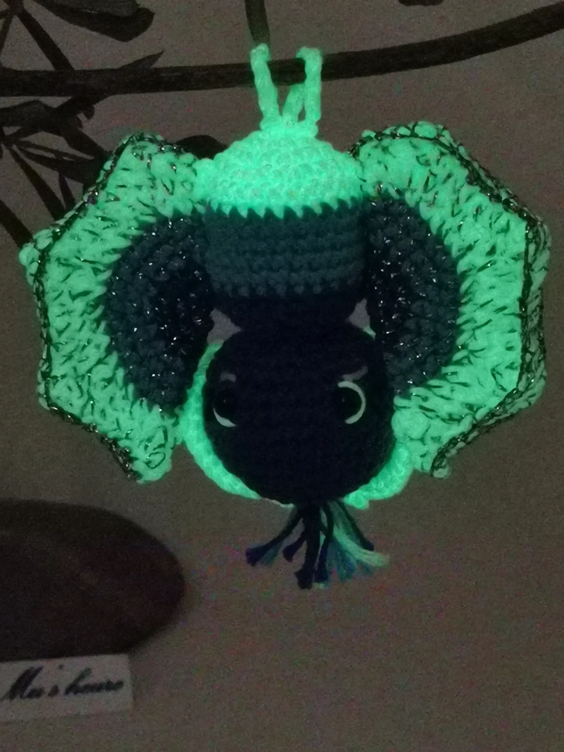 Chauve-souris amigurumi fait au crochet par La Mu's Heure