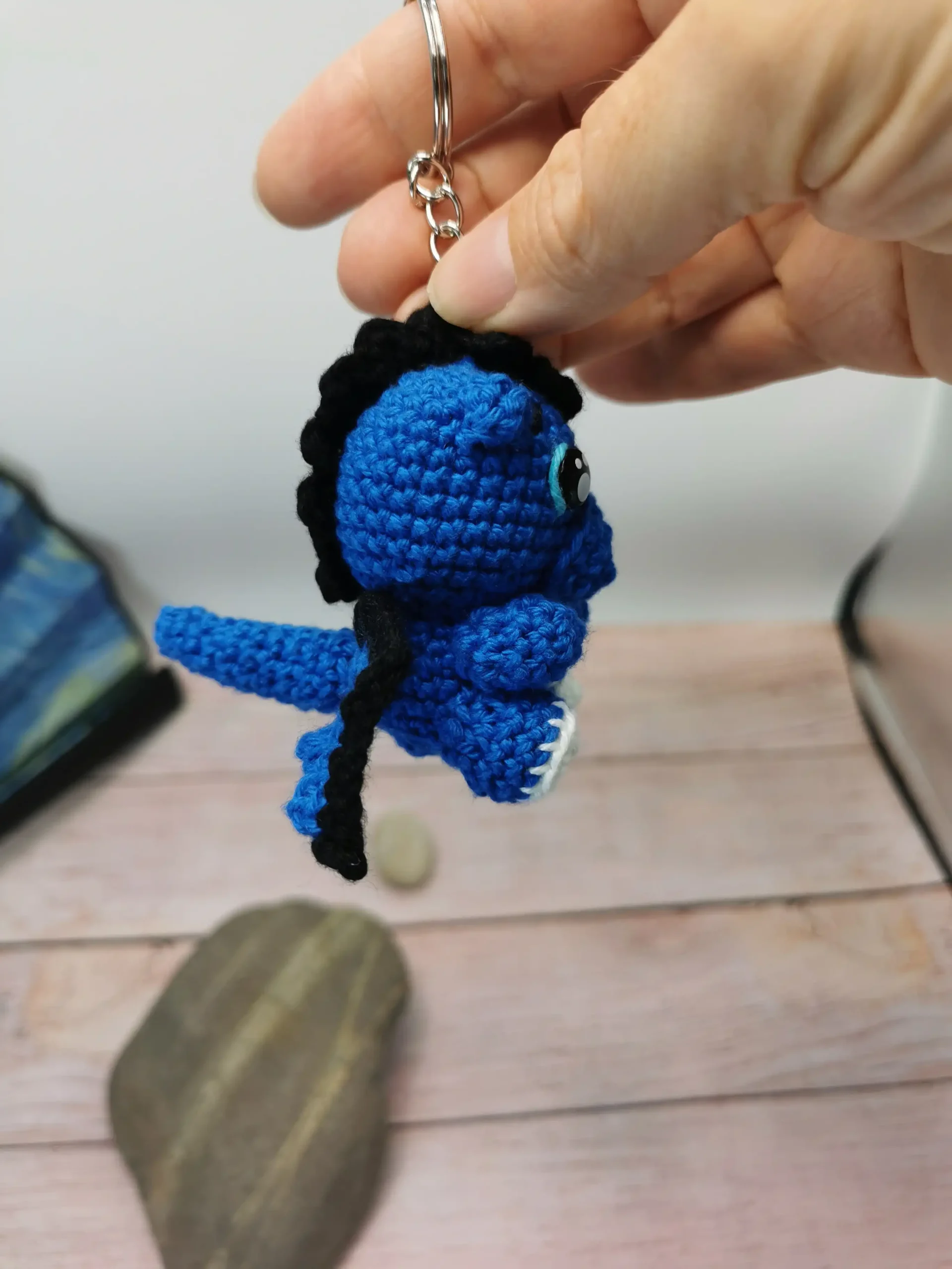 Petit Dragon Porte-clés Amigurumi fait main au crochet par La Mu's Heure