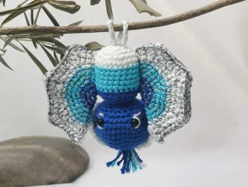 Chauve-souris amigurumi fait au crochet par La Mu's Heure