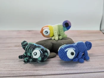 caméléons amigurumi fait main au crochet par La Mu's Heure