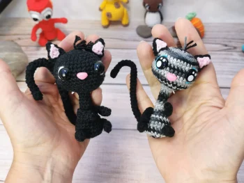 Chats amigurumi fait main au crochet par La Mu's heure