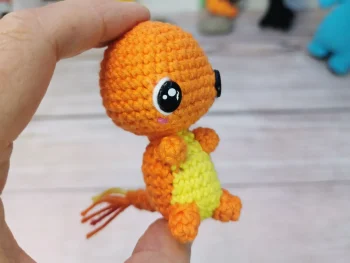 Salamèche pokemon fait main au crochet par La Mu's Heure
