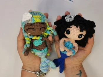 Sirène amigurumi fait main au crochet par La Mu's heure