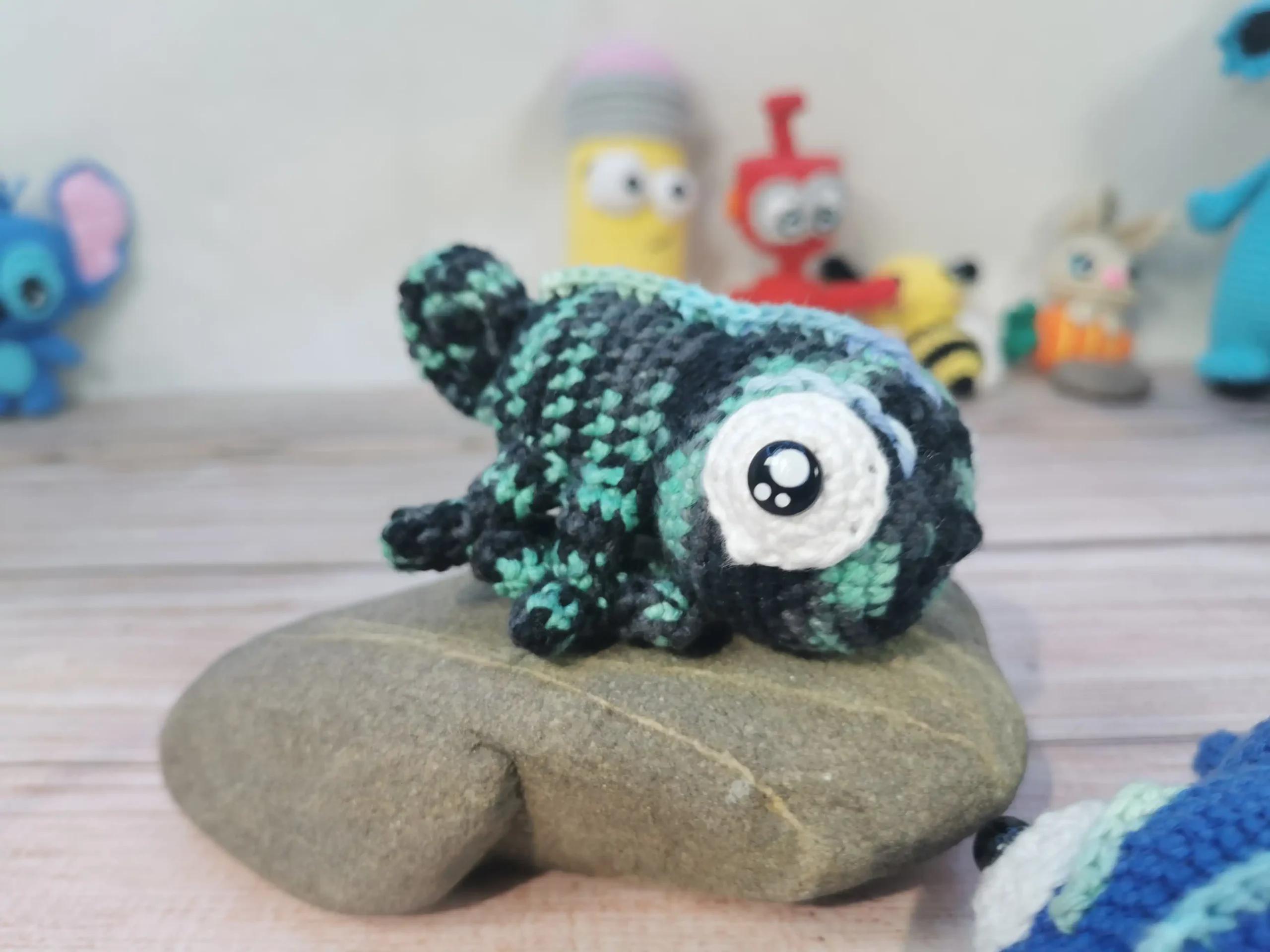 caméléons amigurumi fait main au crochet par La Mu's Heure