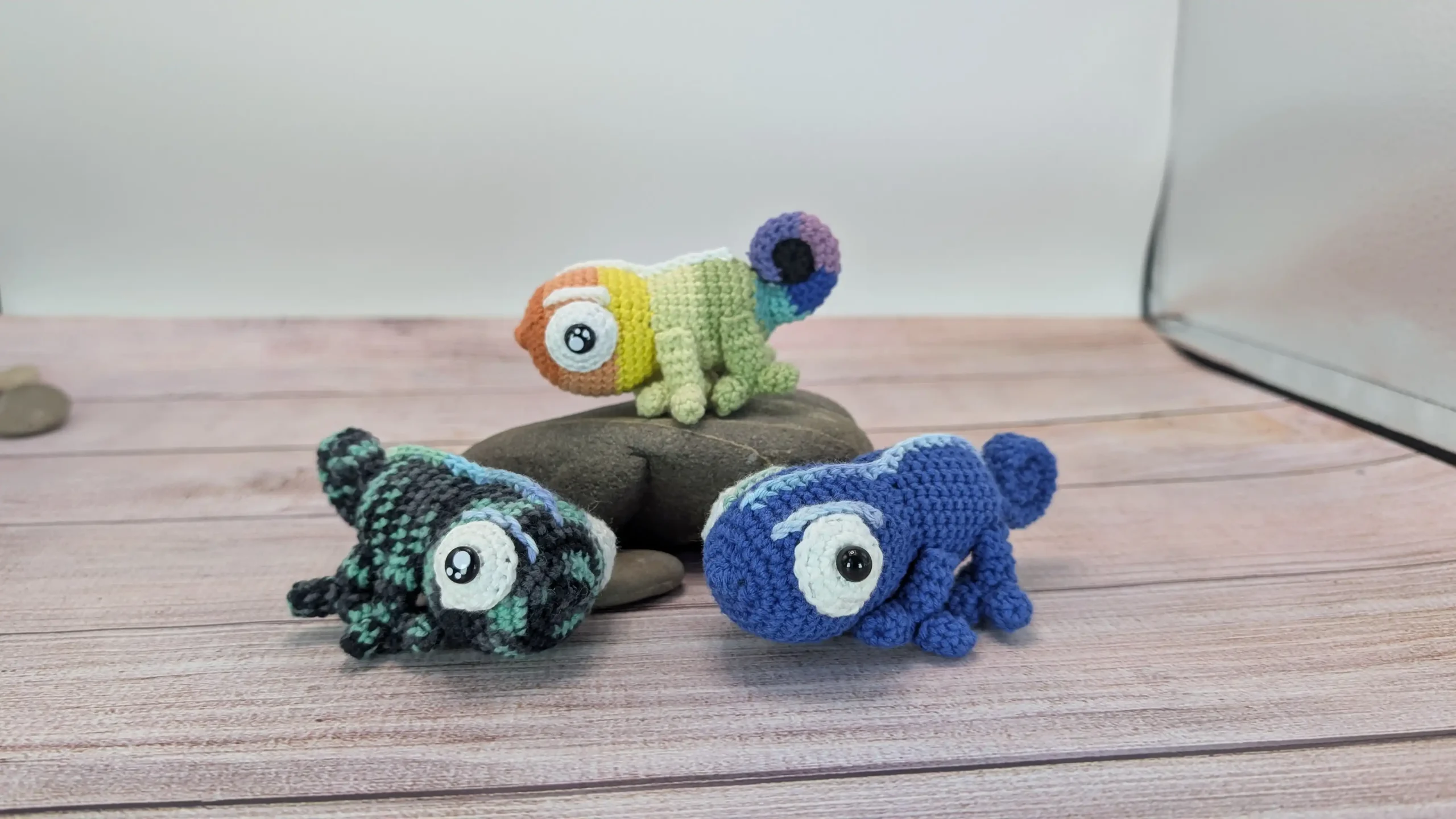 caméléons amigurumi fait main au crochet par La Mu's Heure