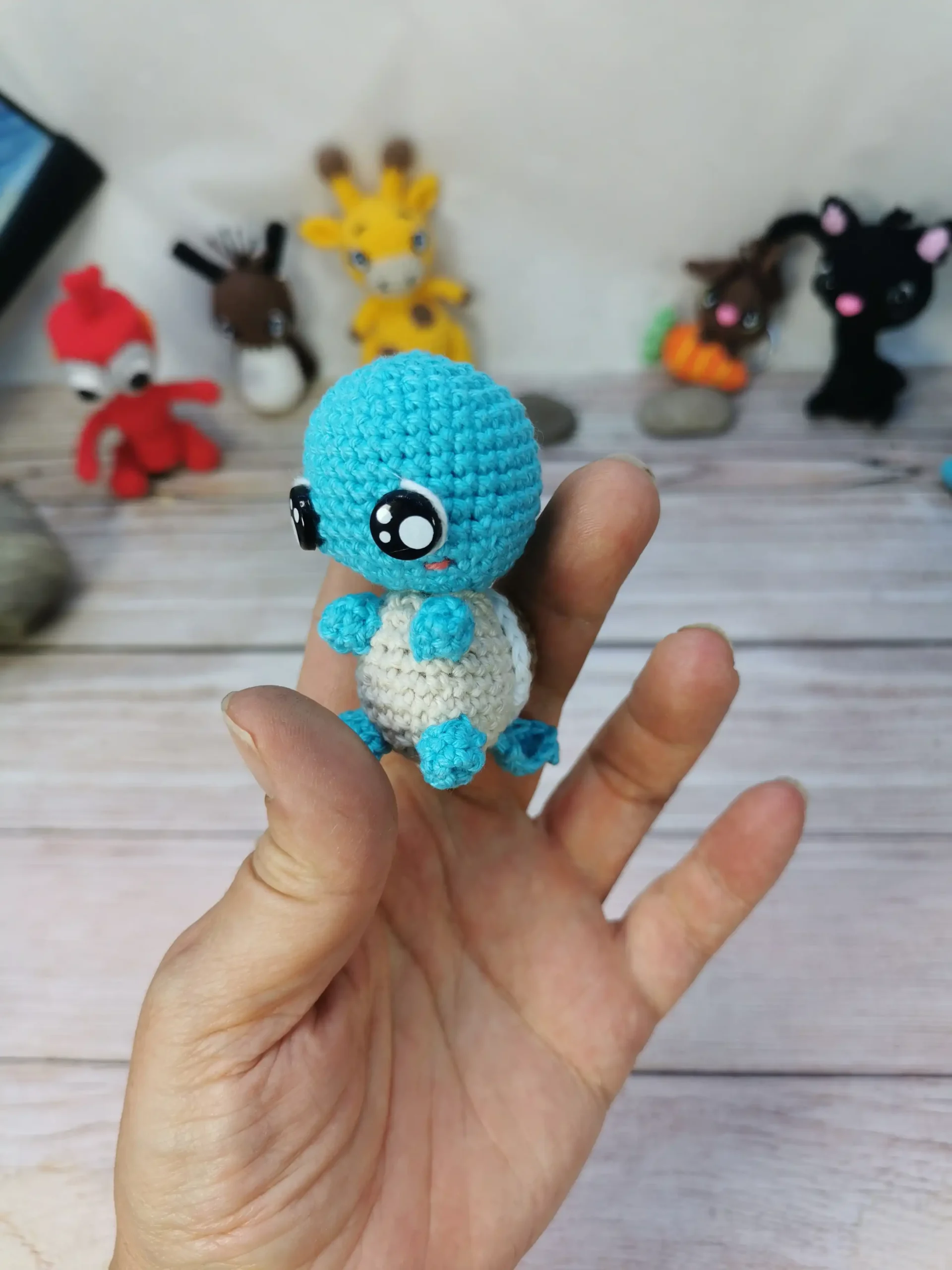 Carapuce amigurumi fait main au crochet par La Mu's Heure