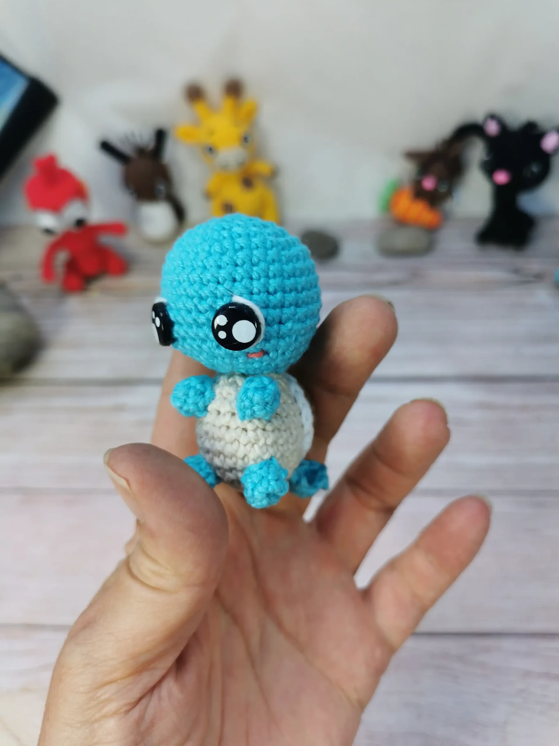 Carapuce amigurumi fait main au crochet par La Mu's Heure