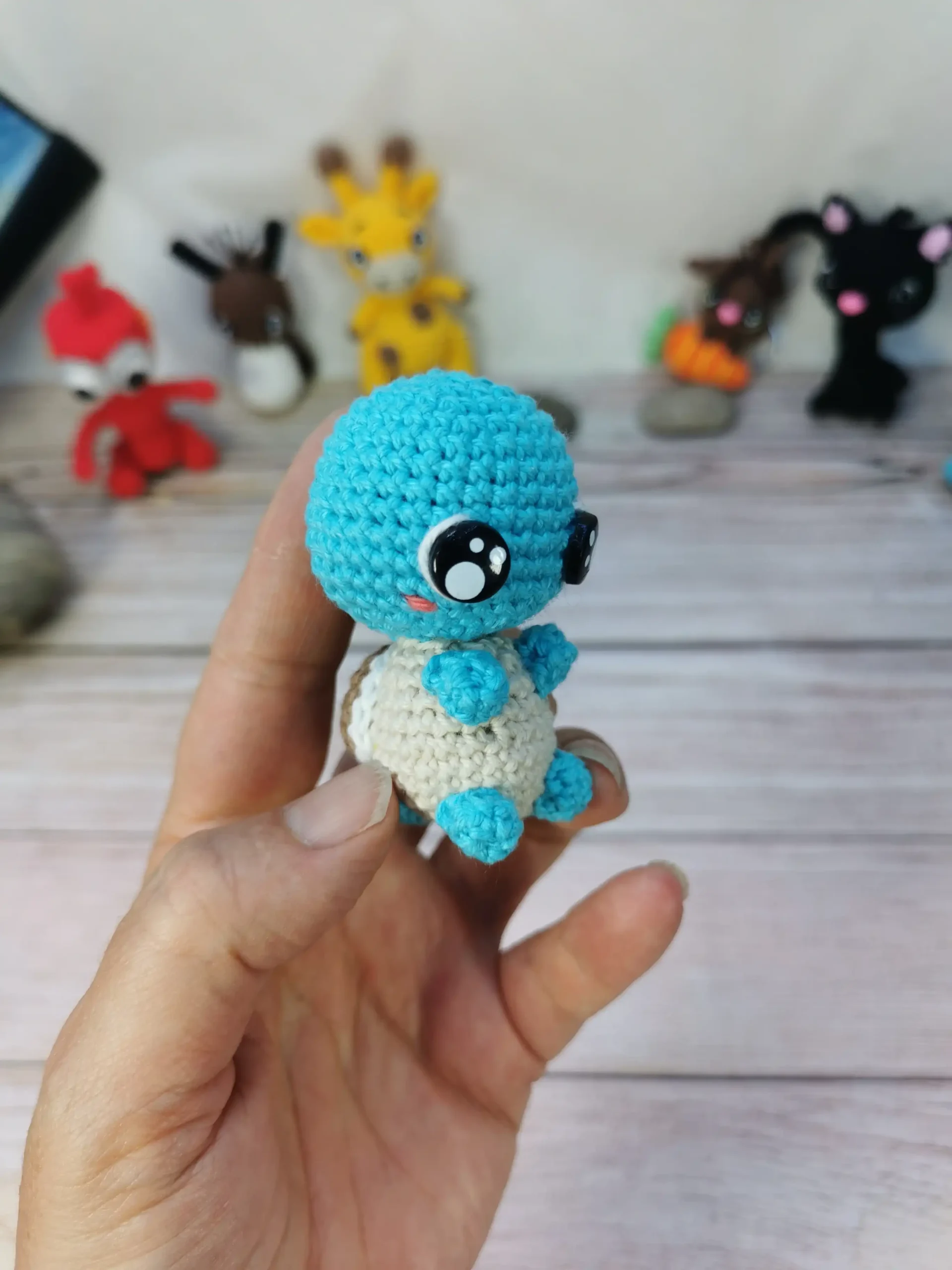 Carapuce amigurumi fait main au crochet par La Mu's Heure