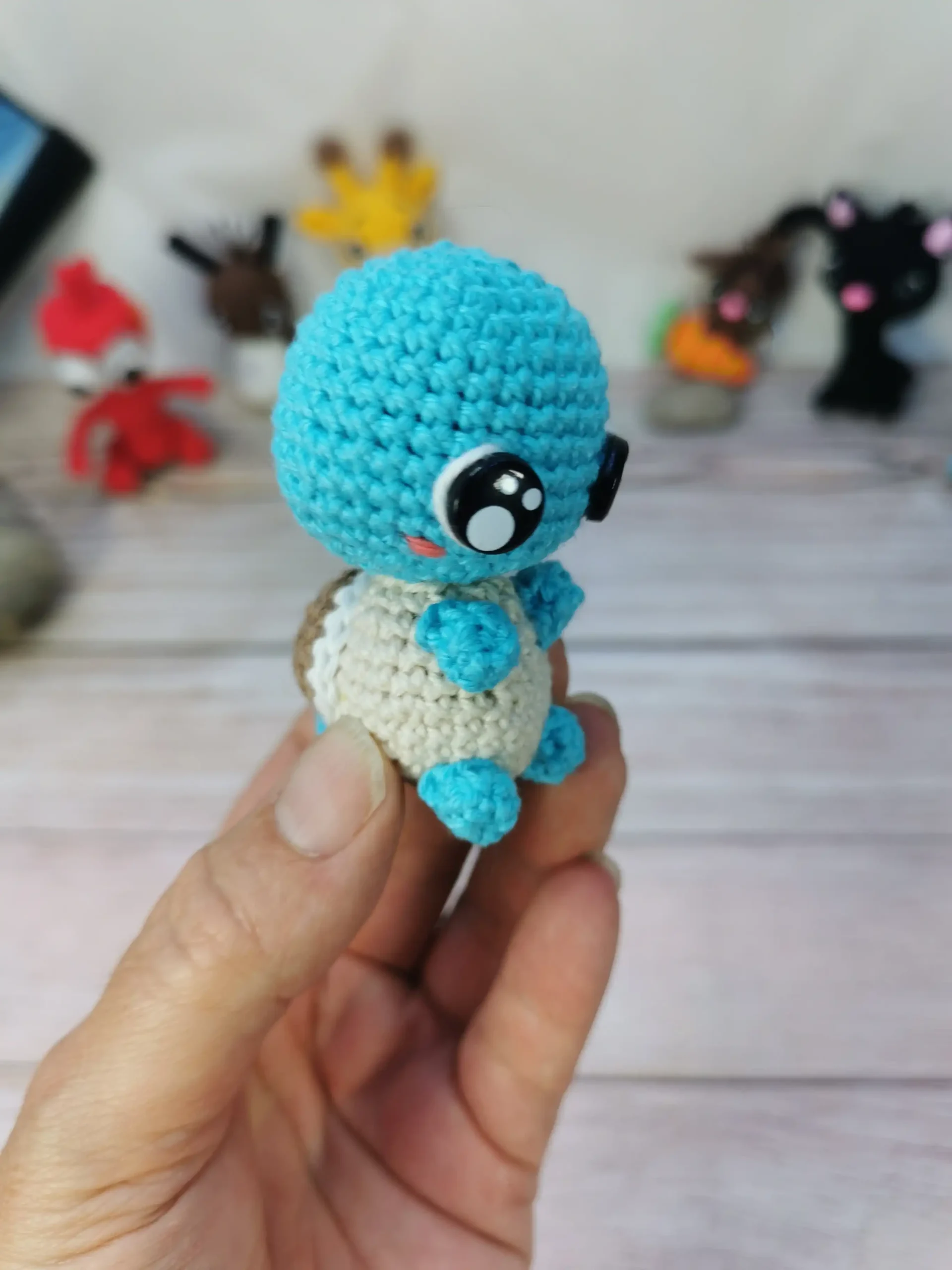 Carapuce amigurumi fait main au crochet par La Mu's Heure