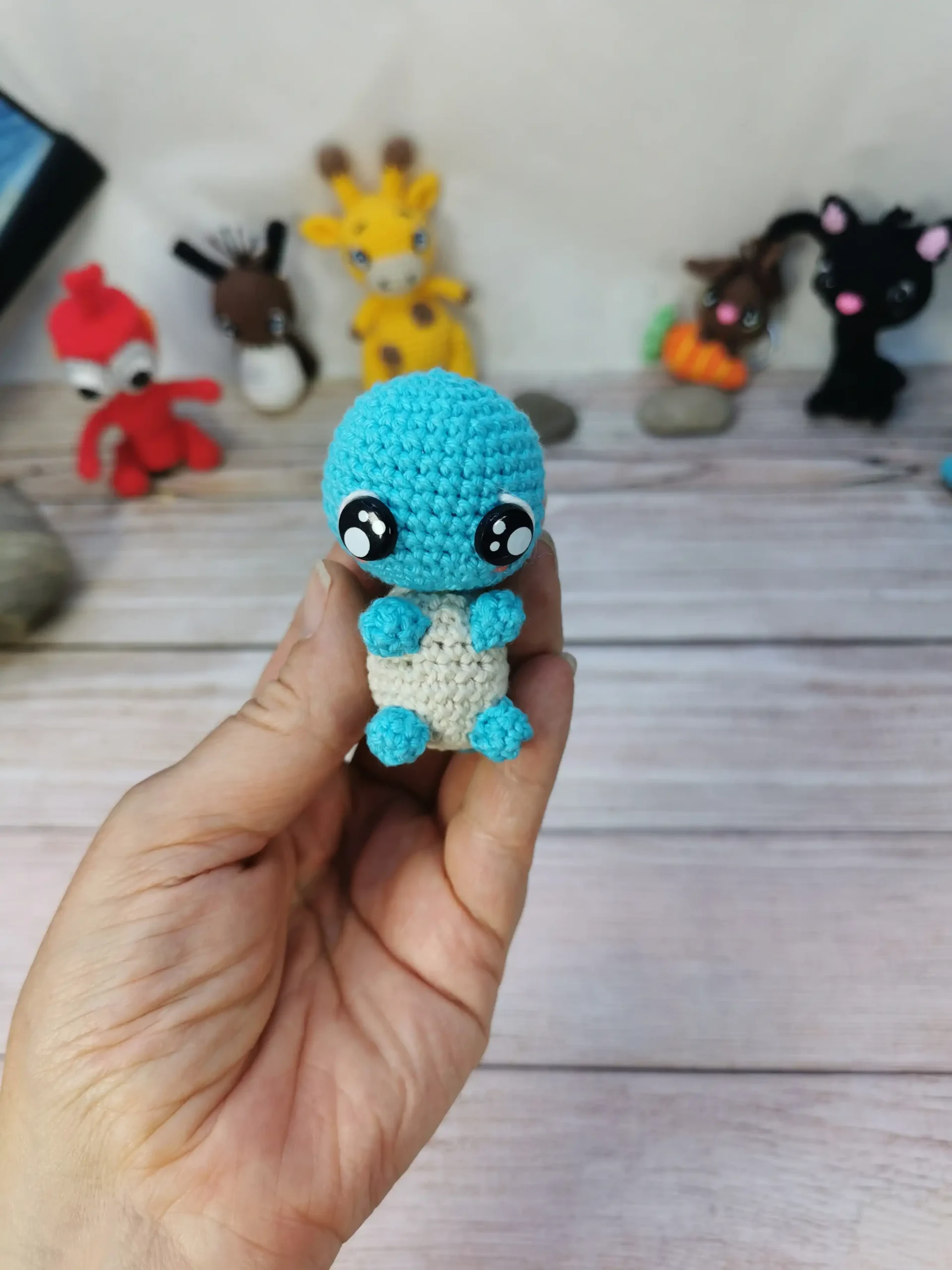 Carapuce amigurumi fait main au crochet par La Mu's Heure