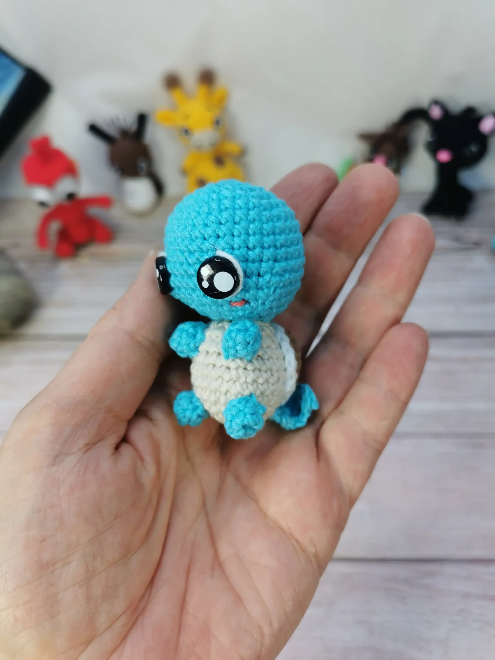Carapuce amigurumi fait main au crochet par La Mu's Heure