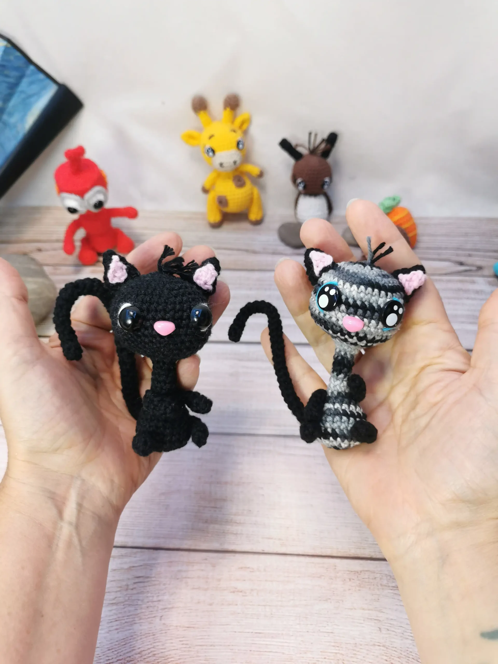 Chats amigurumi fait main au crochet par La Mu's heure