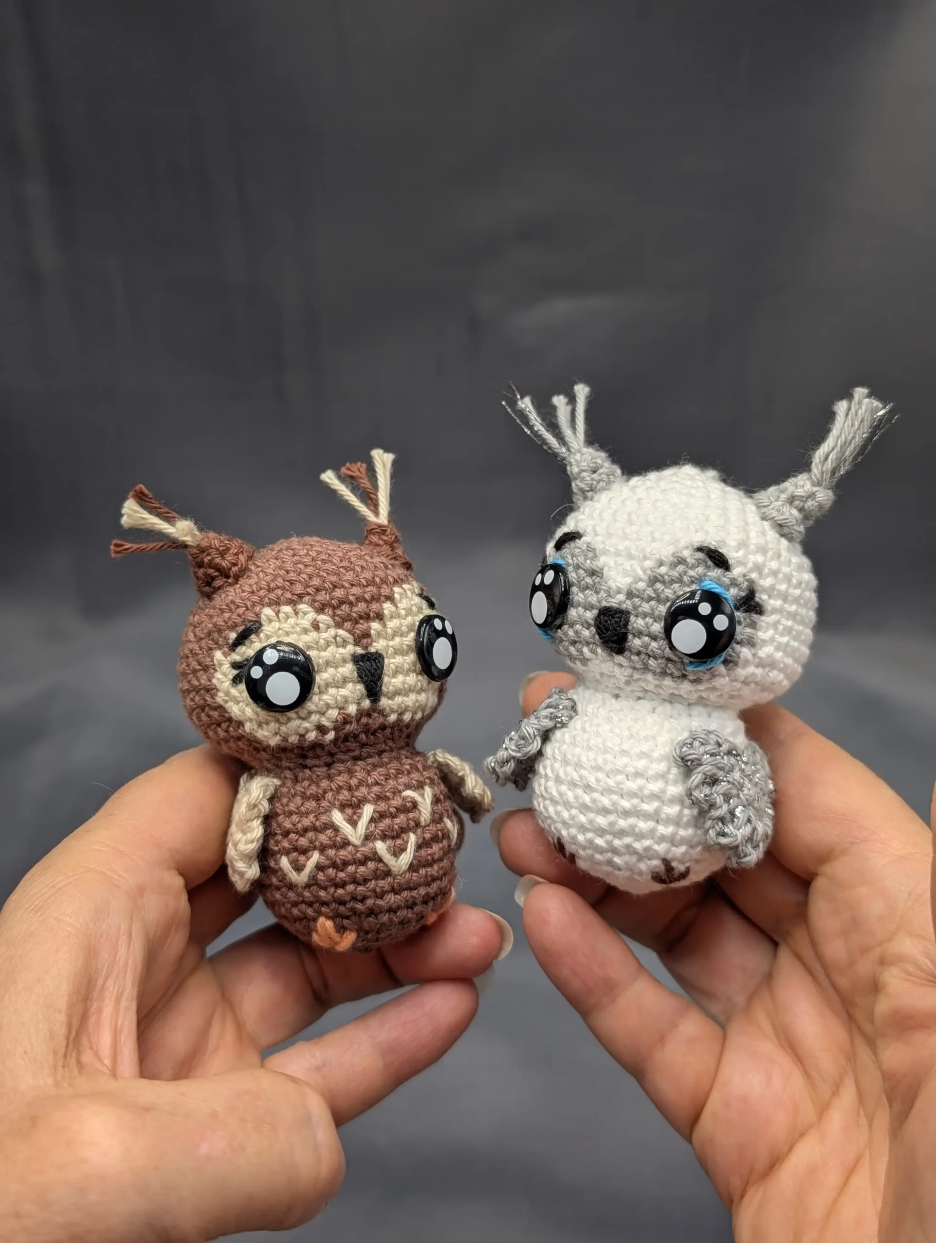 Chouette amigurumi fait main au crochet par La Mu's heure