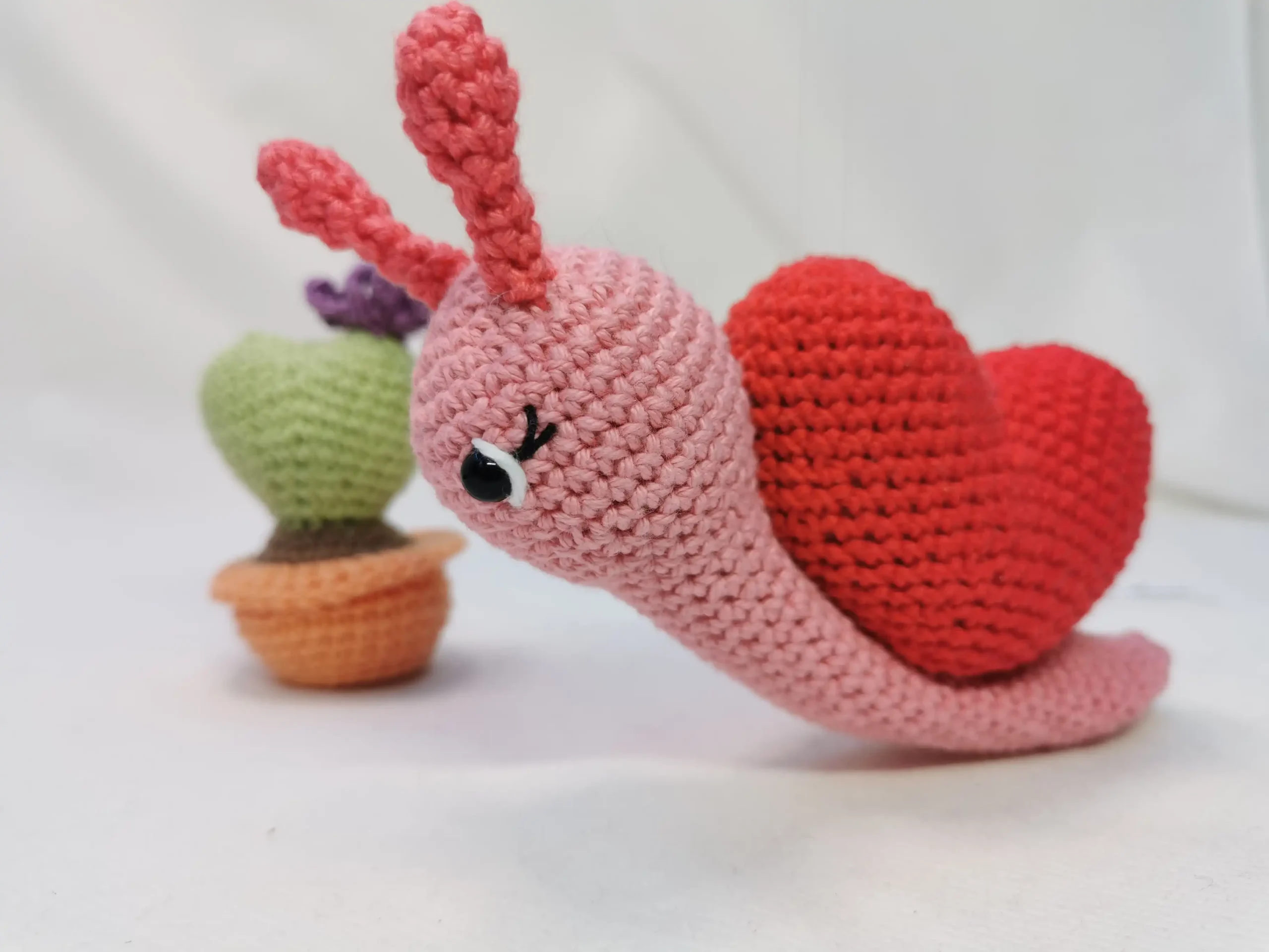 Escargot cœur fait main au crochet par La Mu's heure