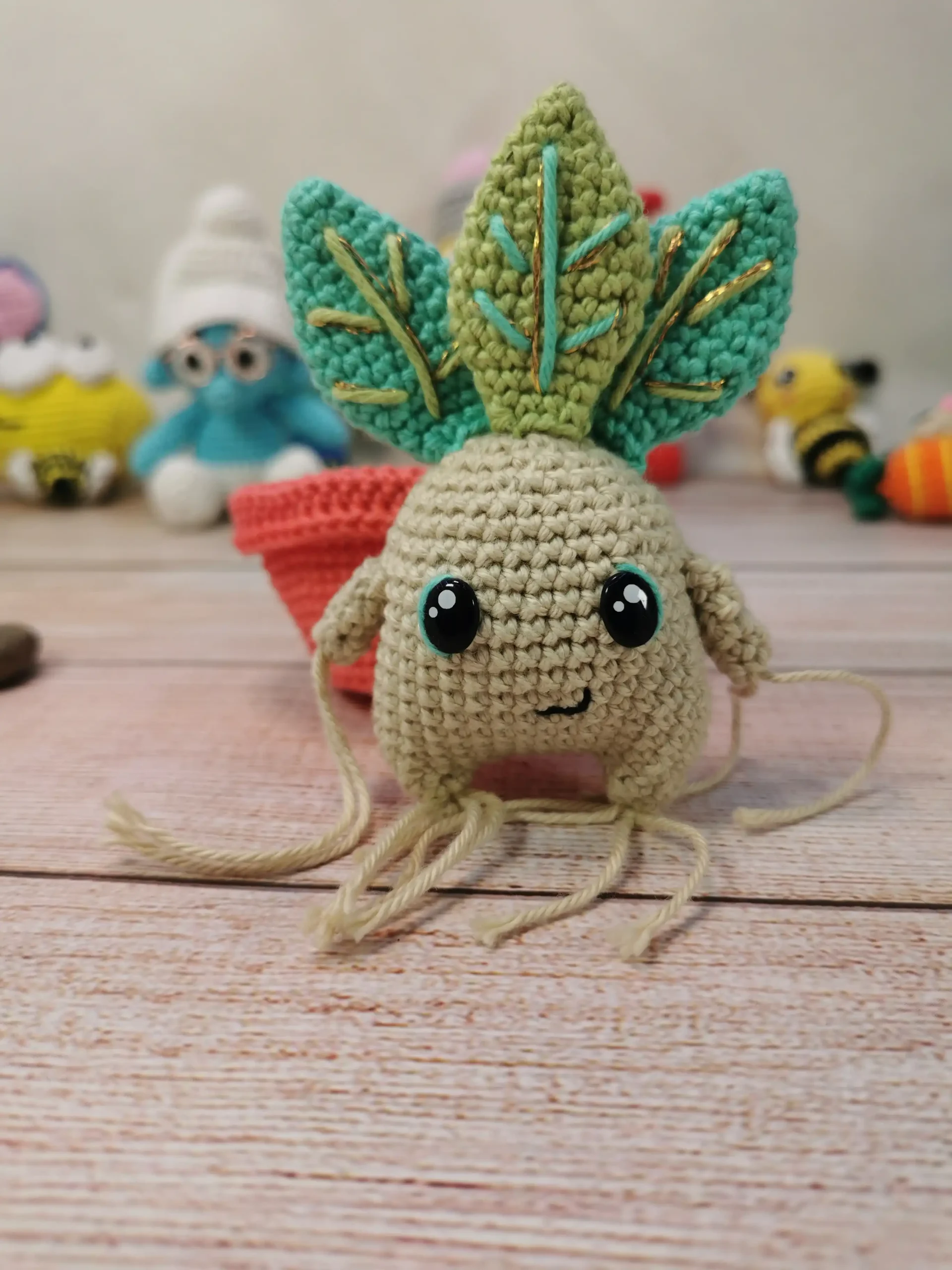mandragore amigurumi fait main au crochet par La Mu's heure