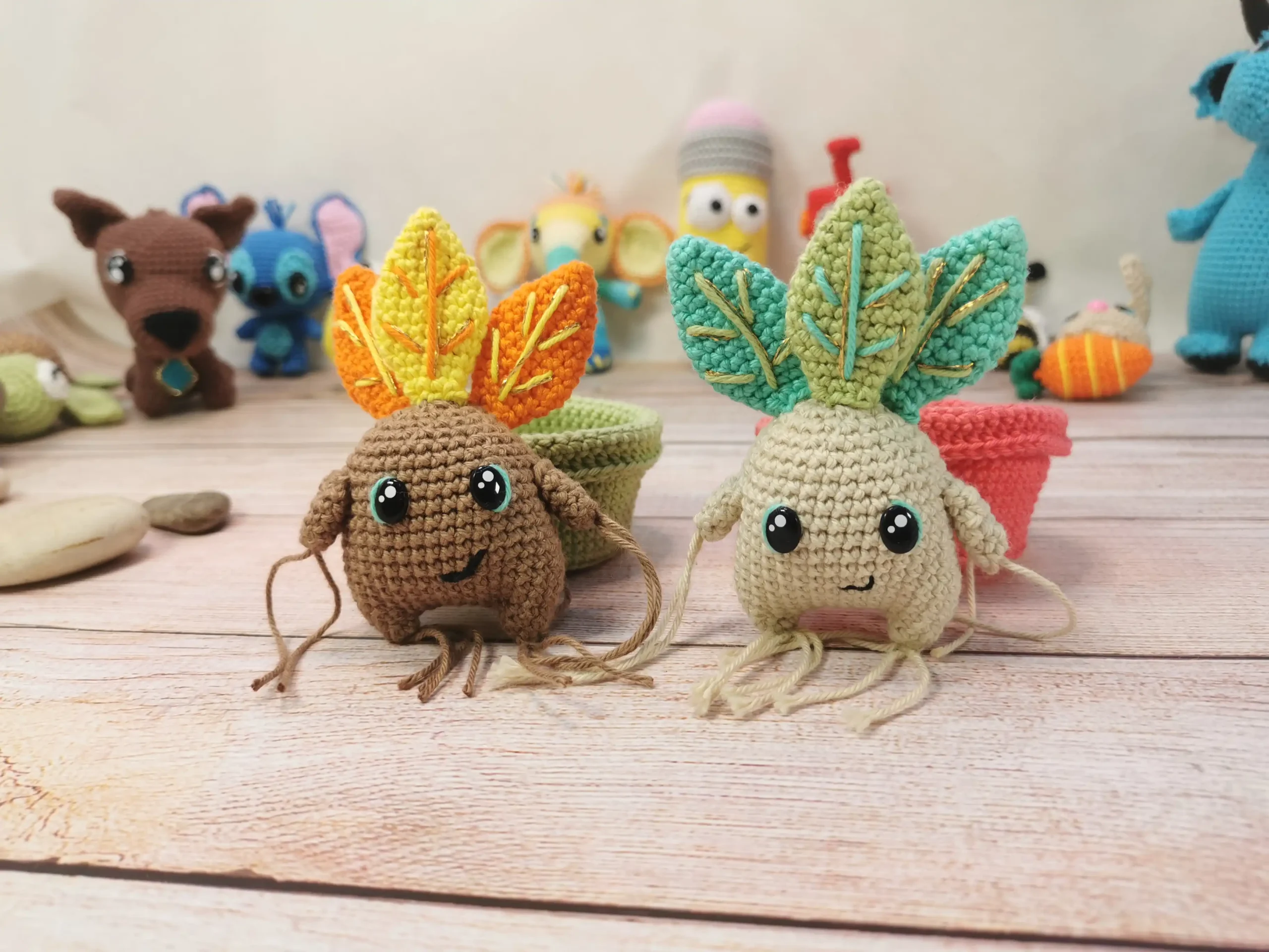 mandragore amigurumi fait main au crochet par La Mu's heure