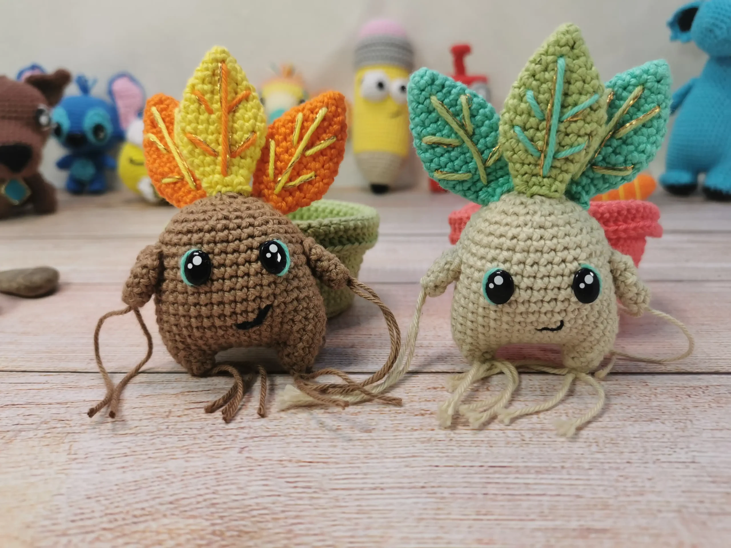 mandragore amigurumi fait main au crochet par La Mu's heure