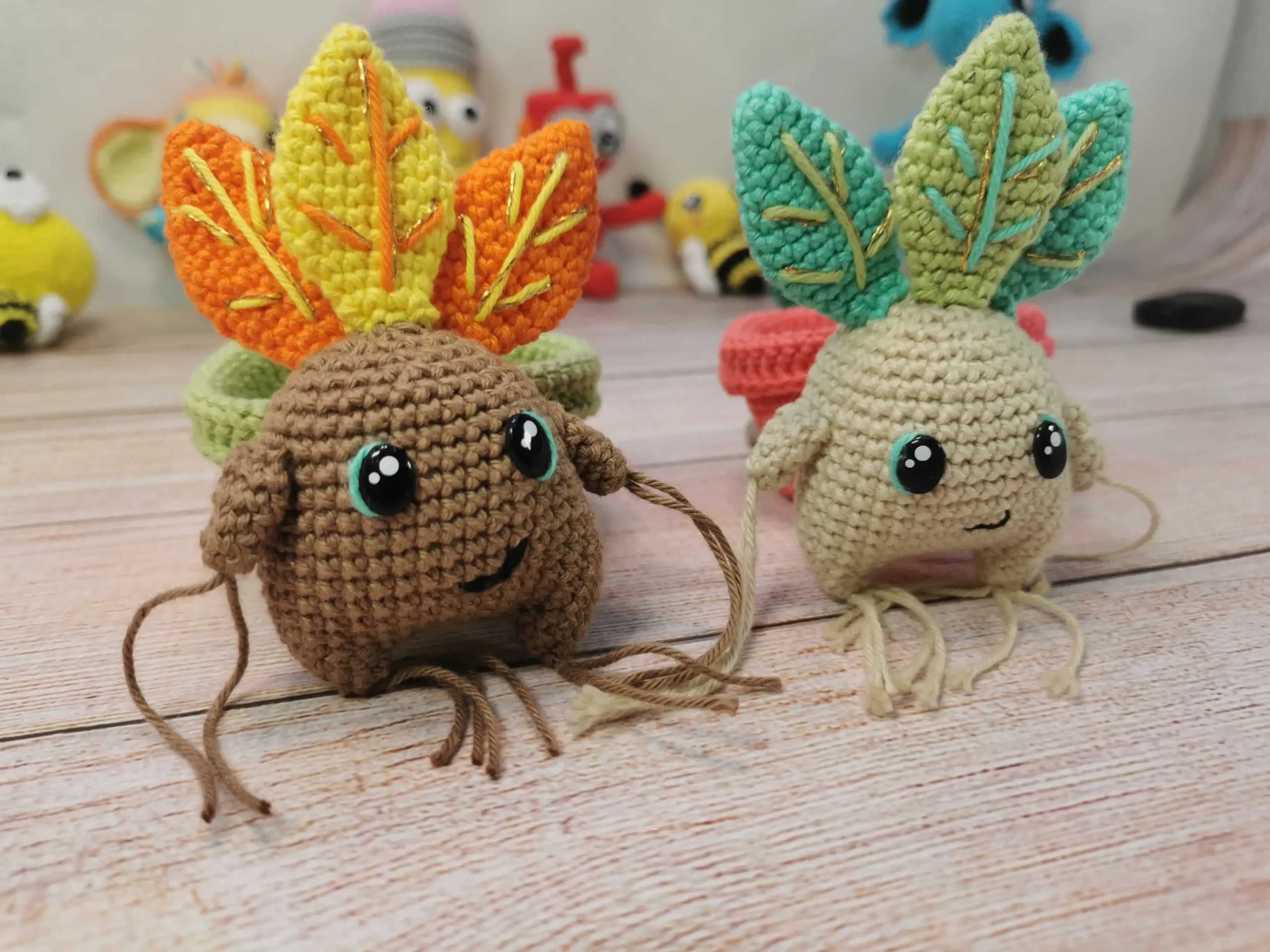mandragore amigurumi fait main au crochet par La Mu's heure