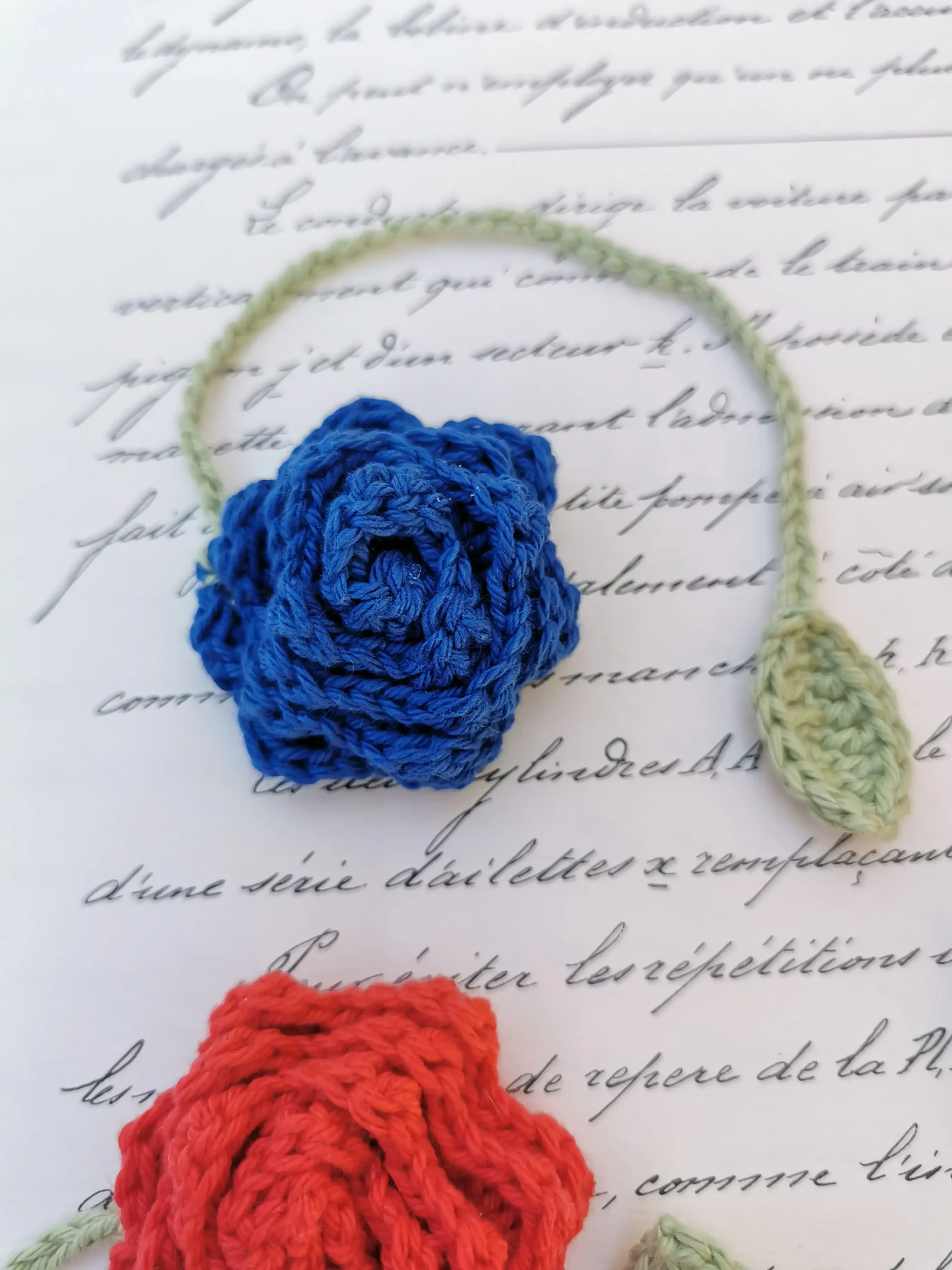 marque page fait main au crochet fait par La Mu's heure