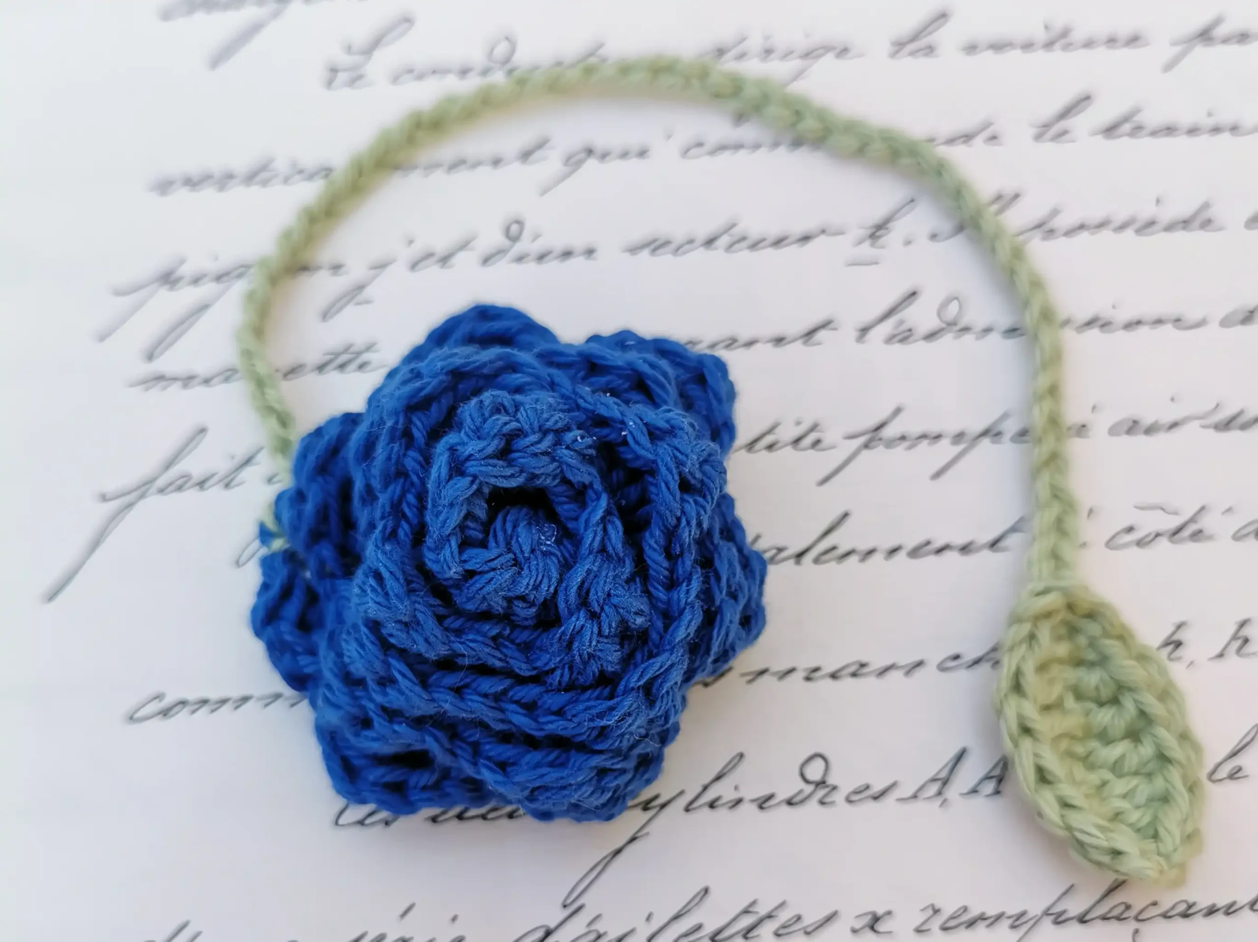 marque page fait main au crochet fait par La Mu's heure