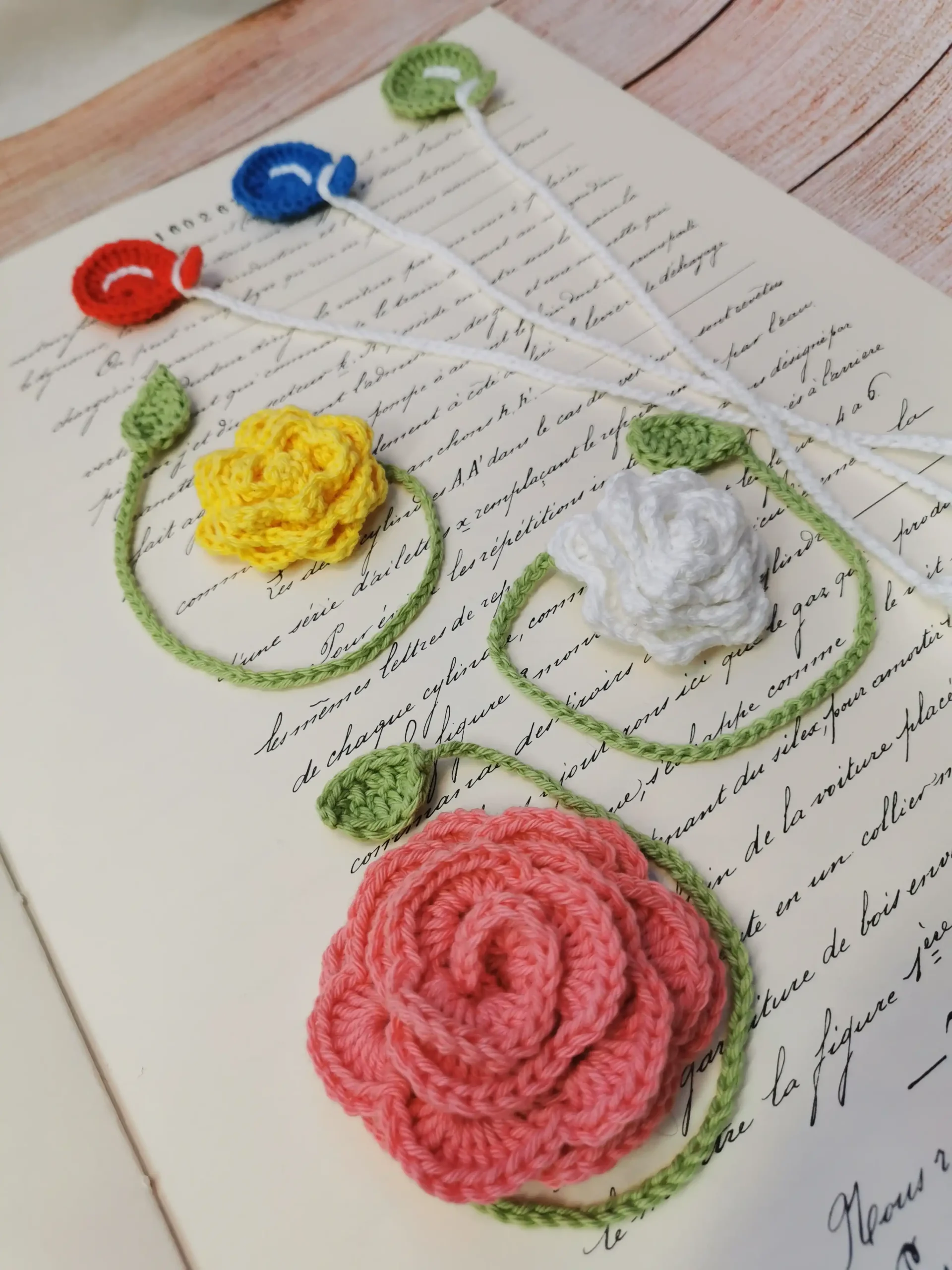 marque page fait main au crochet fait par La Mu's heure