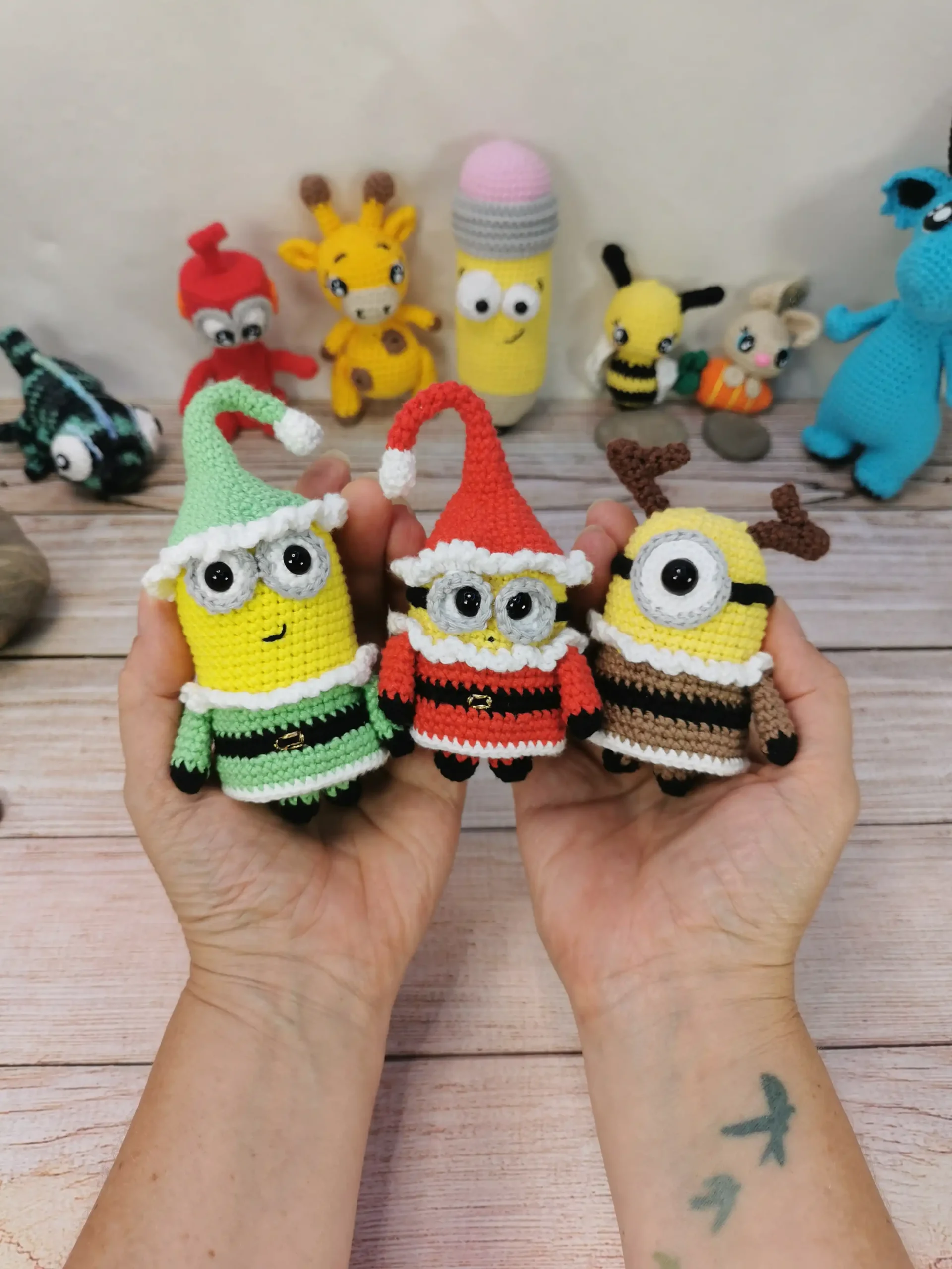 Minions de Noël fait main par La Mu's Heure