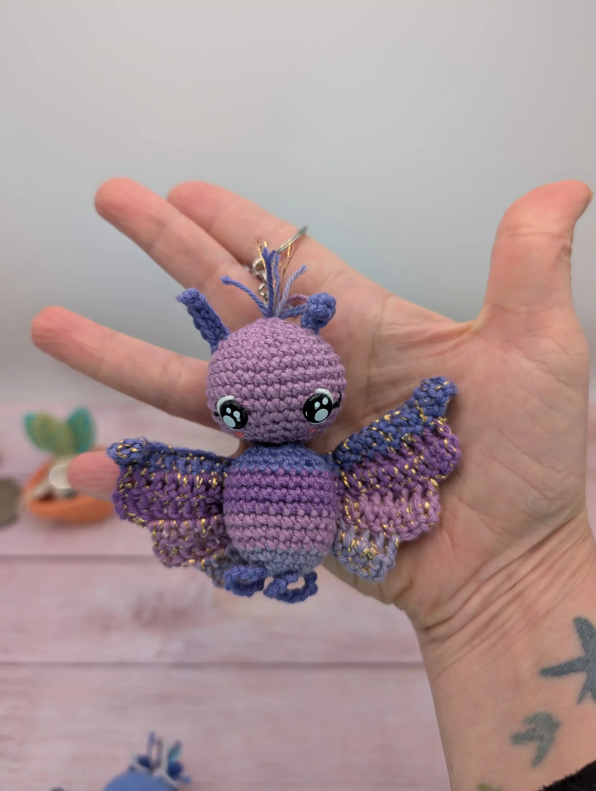 Papillon amigurumi kawaii fait main au crochet – Image 11