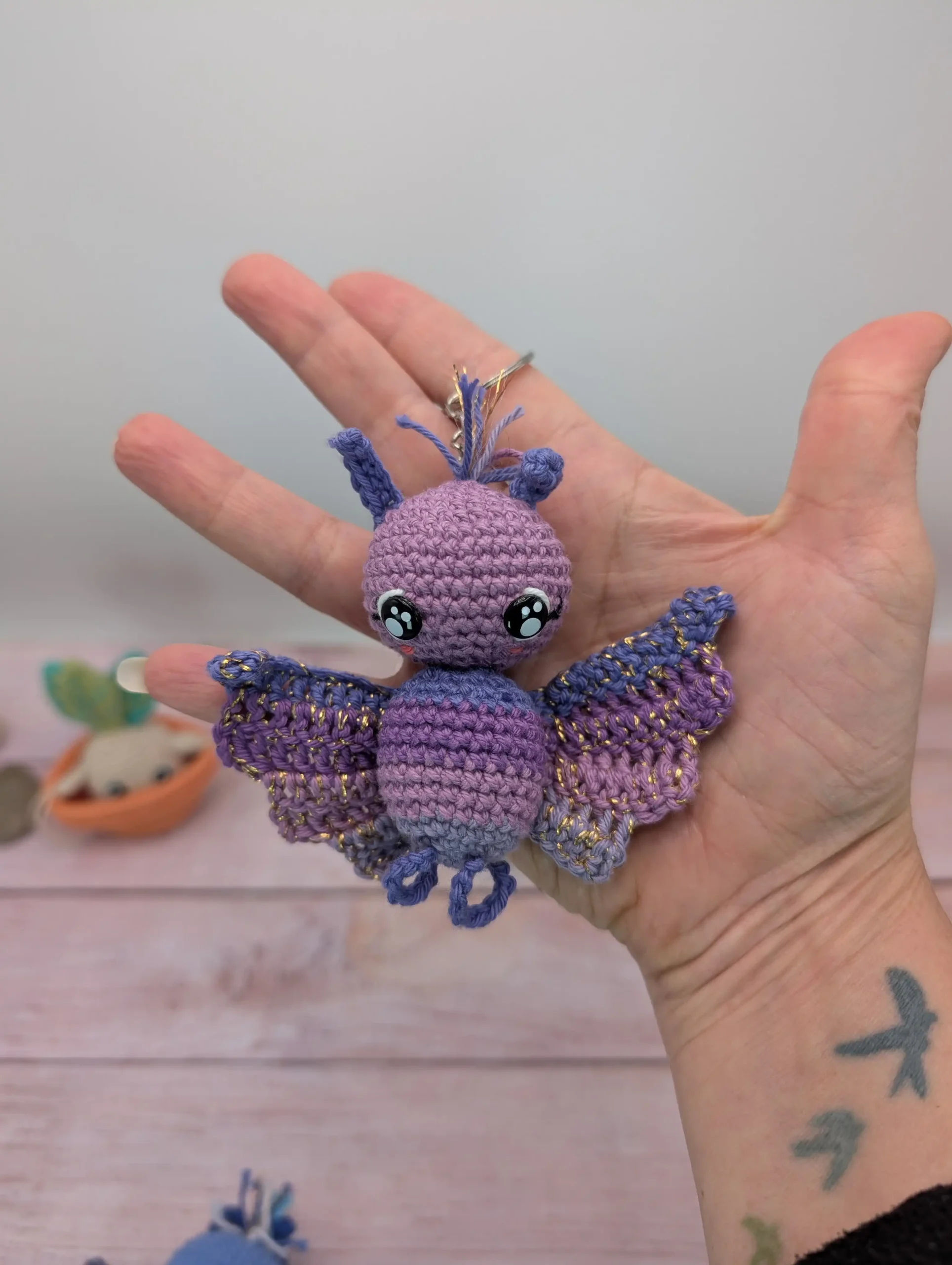 Papillon amigurumi kawaii fait main au crochet – Image 12