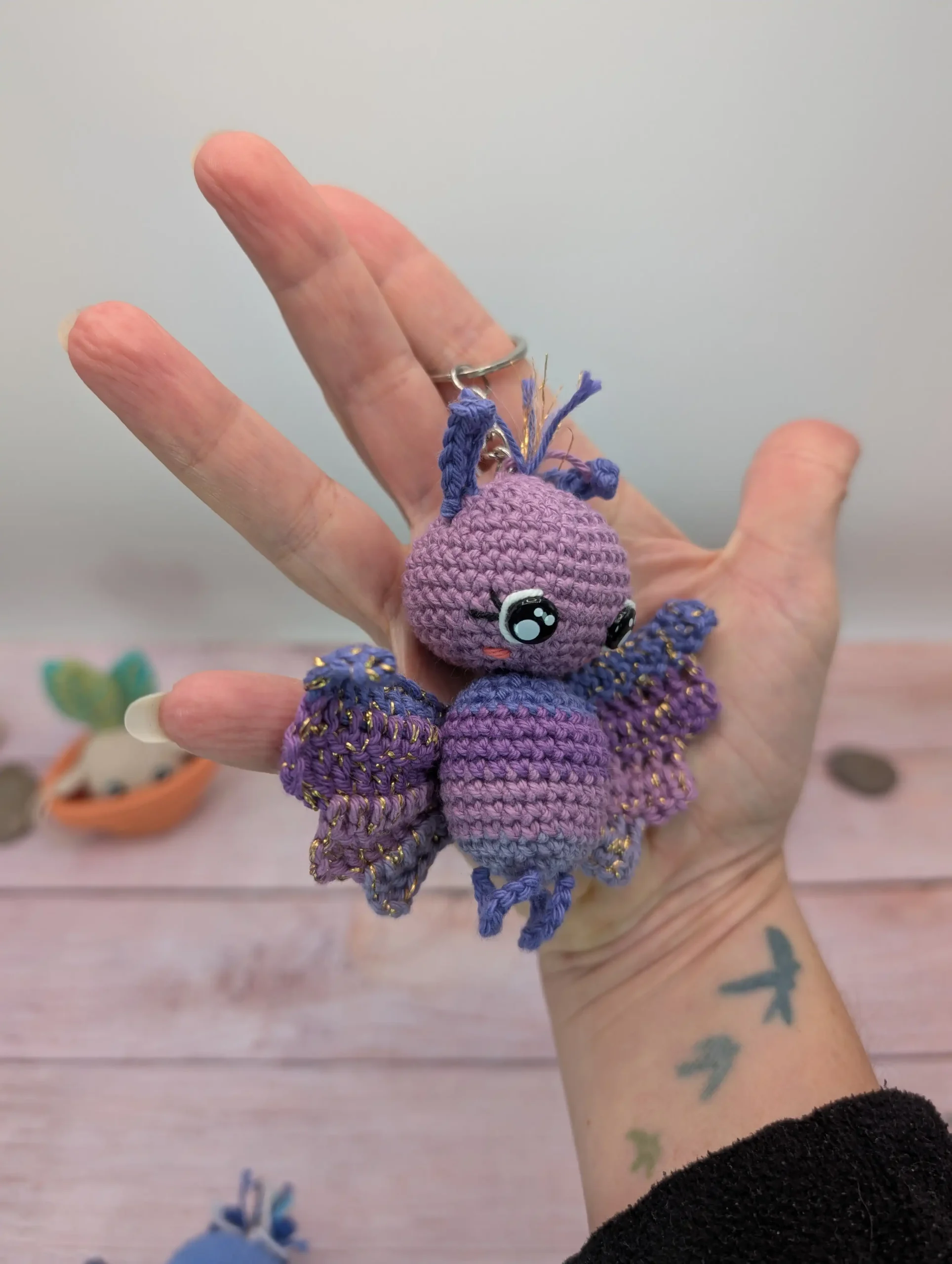 Papillon amigurumi kawaii fait main au crochet – Image 13