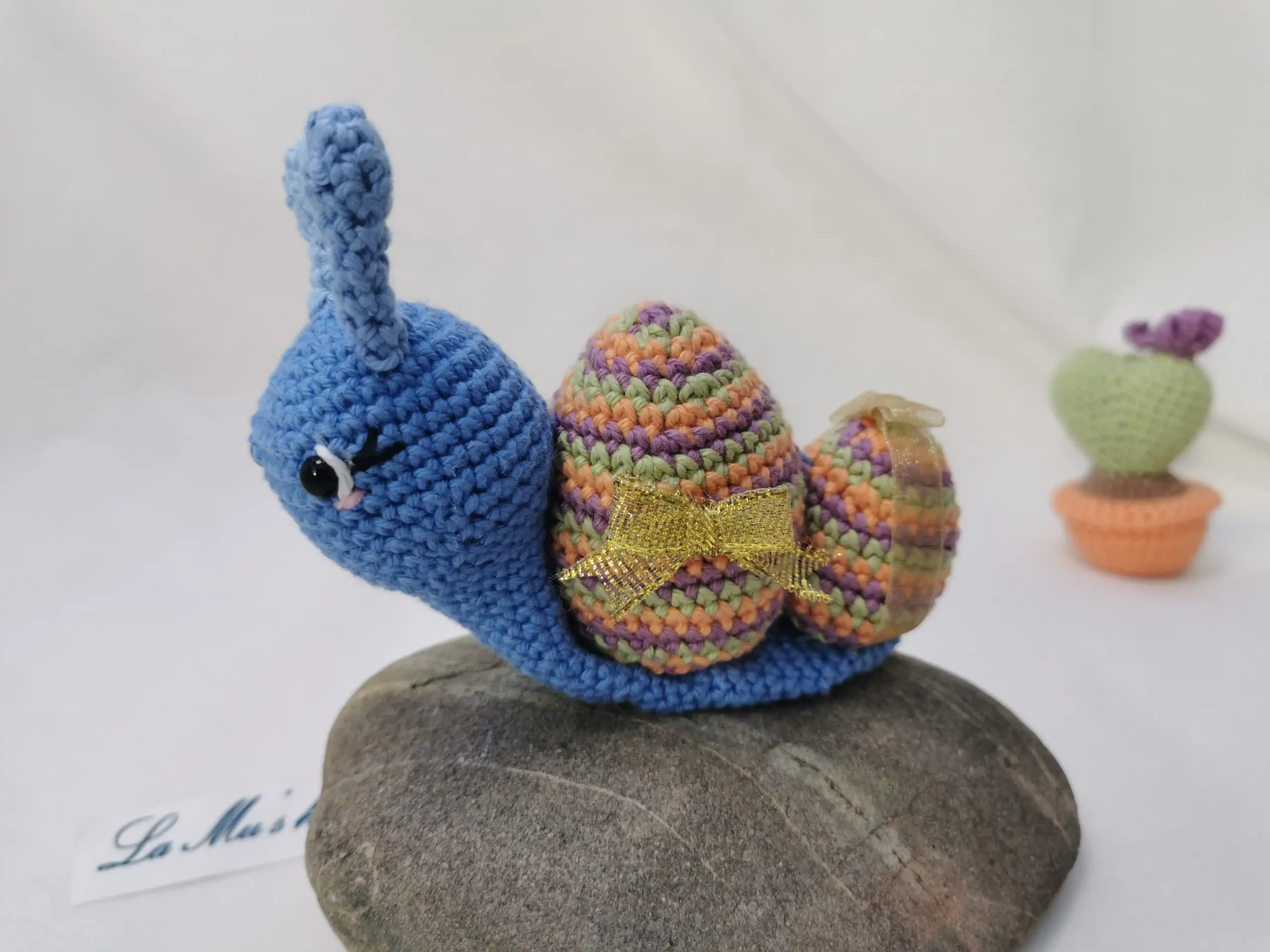 Escargot de Pâques fait main au crochet par La Mu's heure