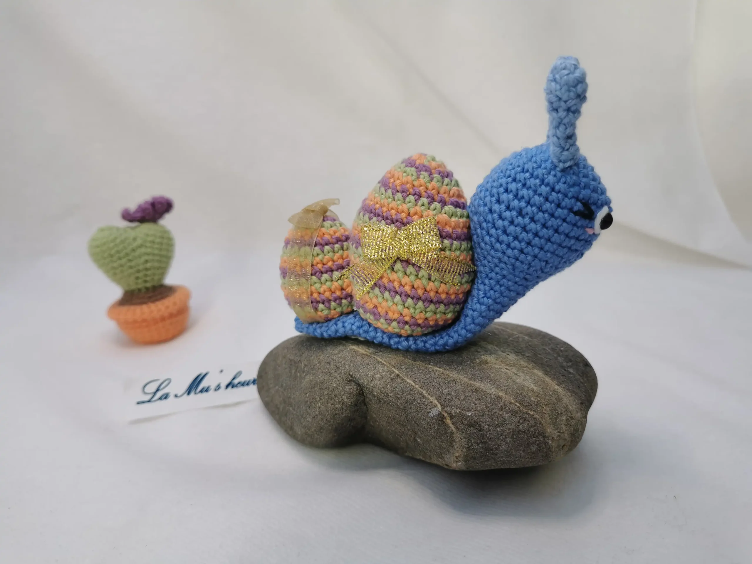Escargot de Pâques fait main au crochet par La Mu's heure