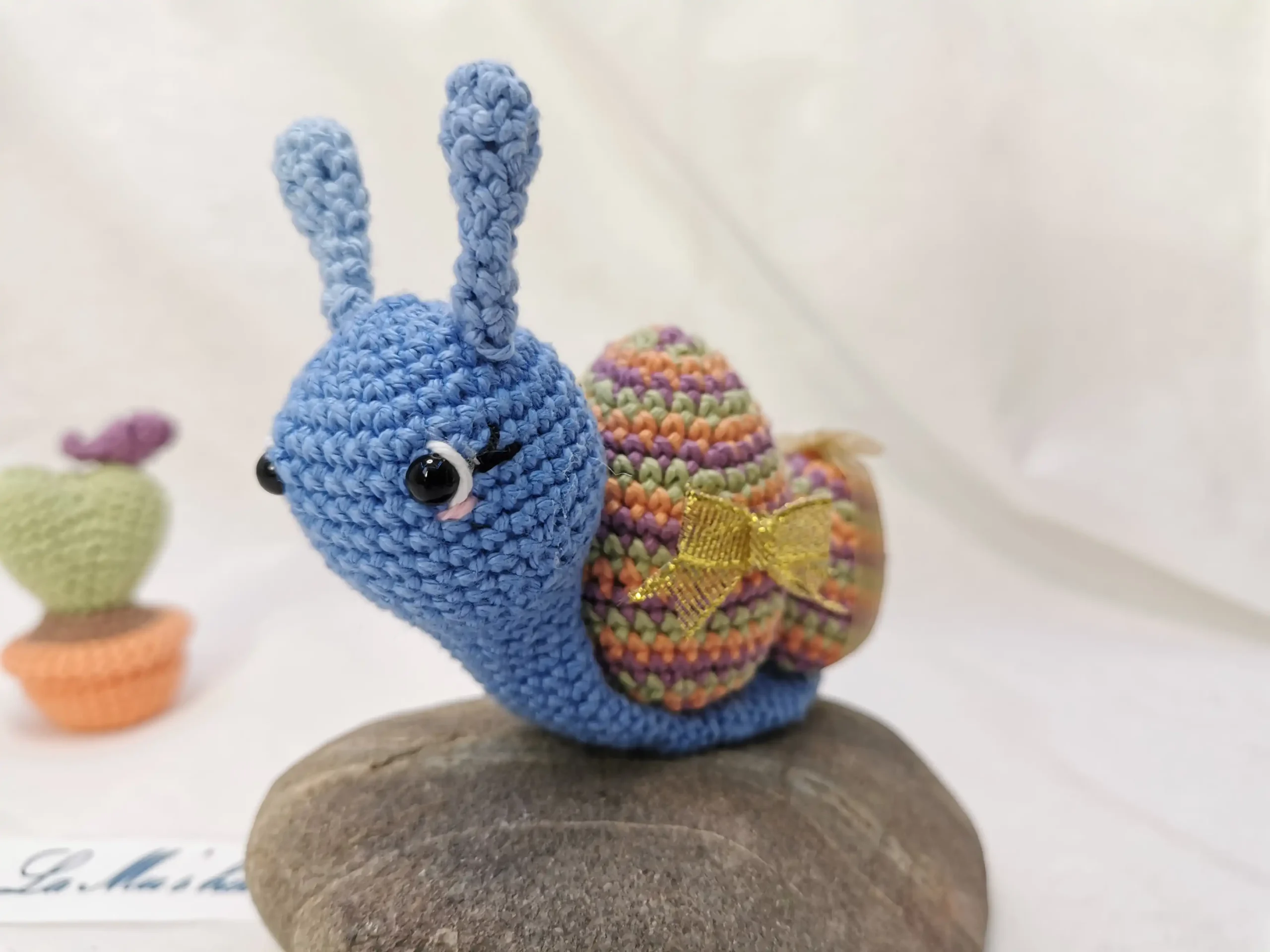 Escargot de Pâques fait main au crochet par La Mu's heure