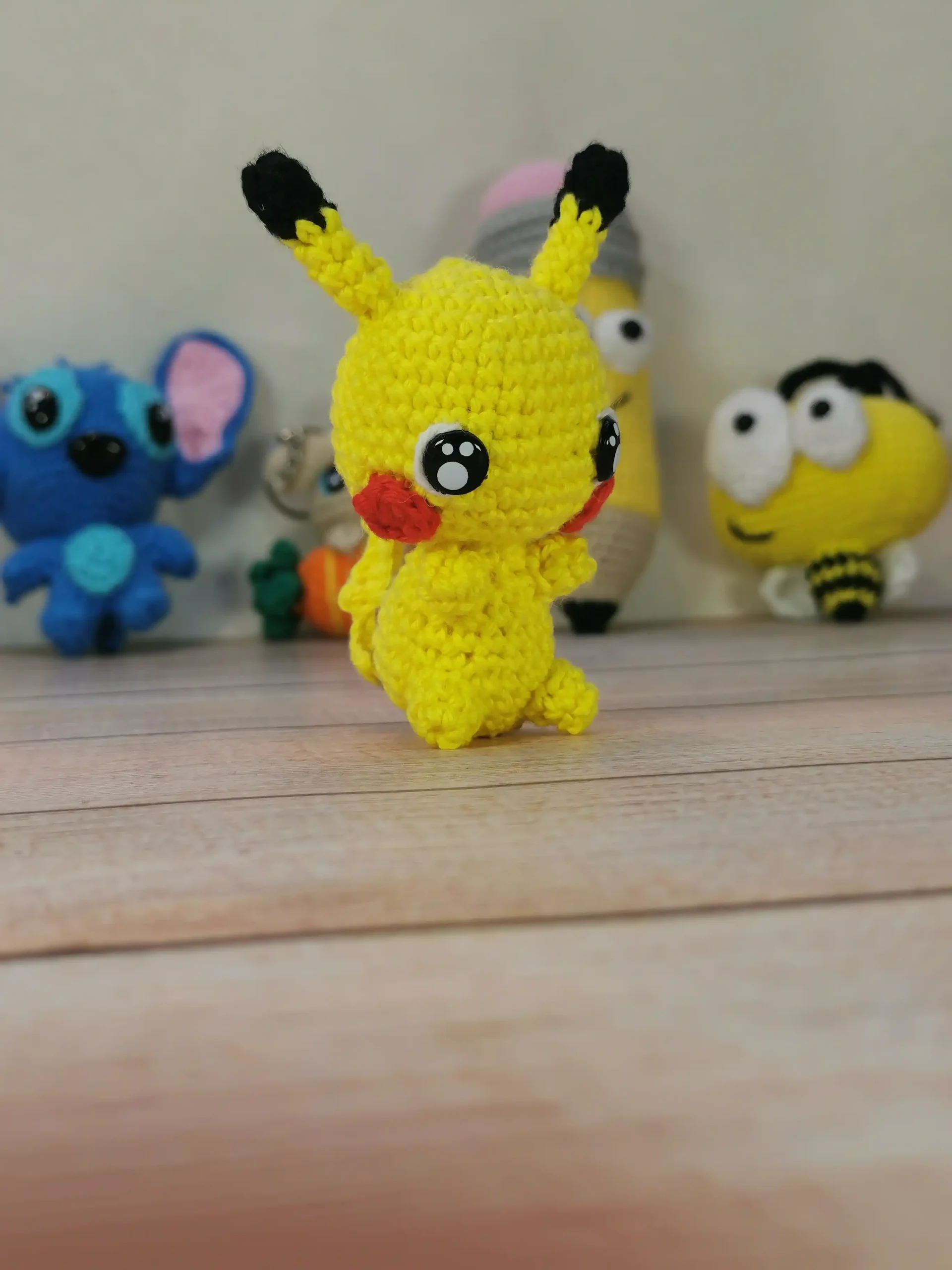 Pikachu pokemon amigurumi fait main au crochet par La Mu's Heure