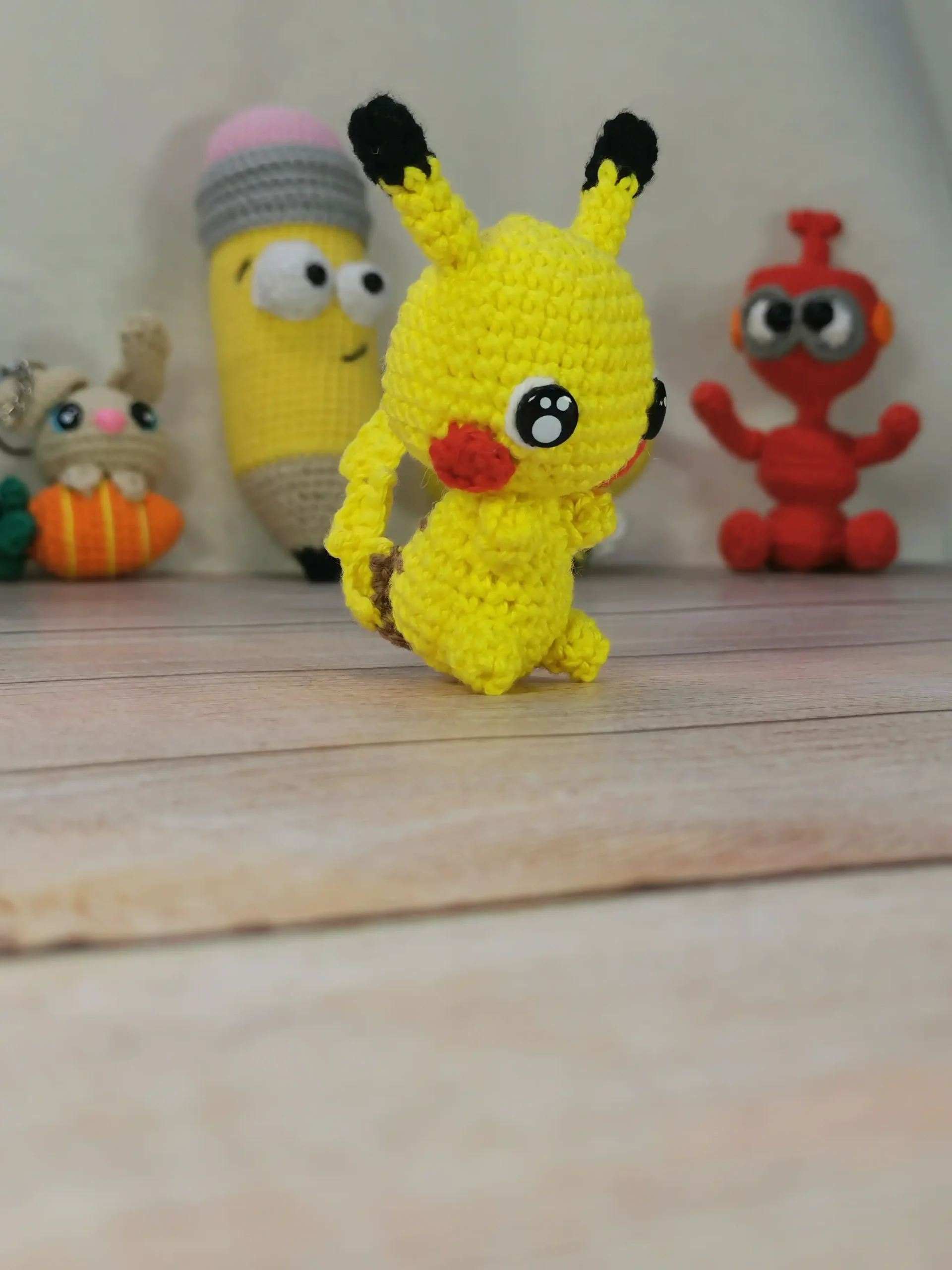 Pikachu pokemon amigurumi fait main au crochet par La Mu's Heure