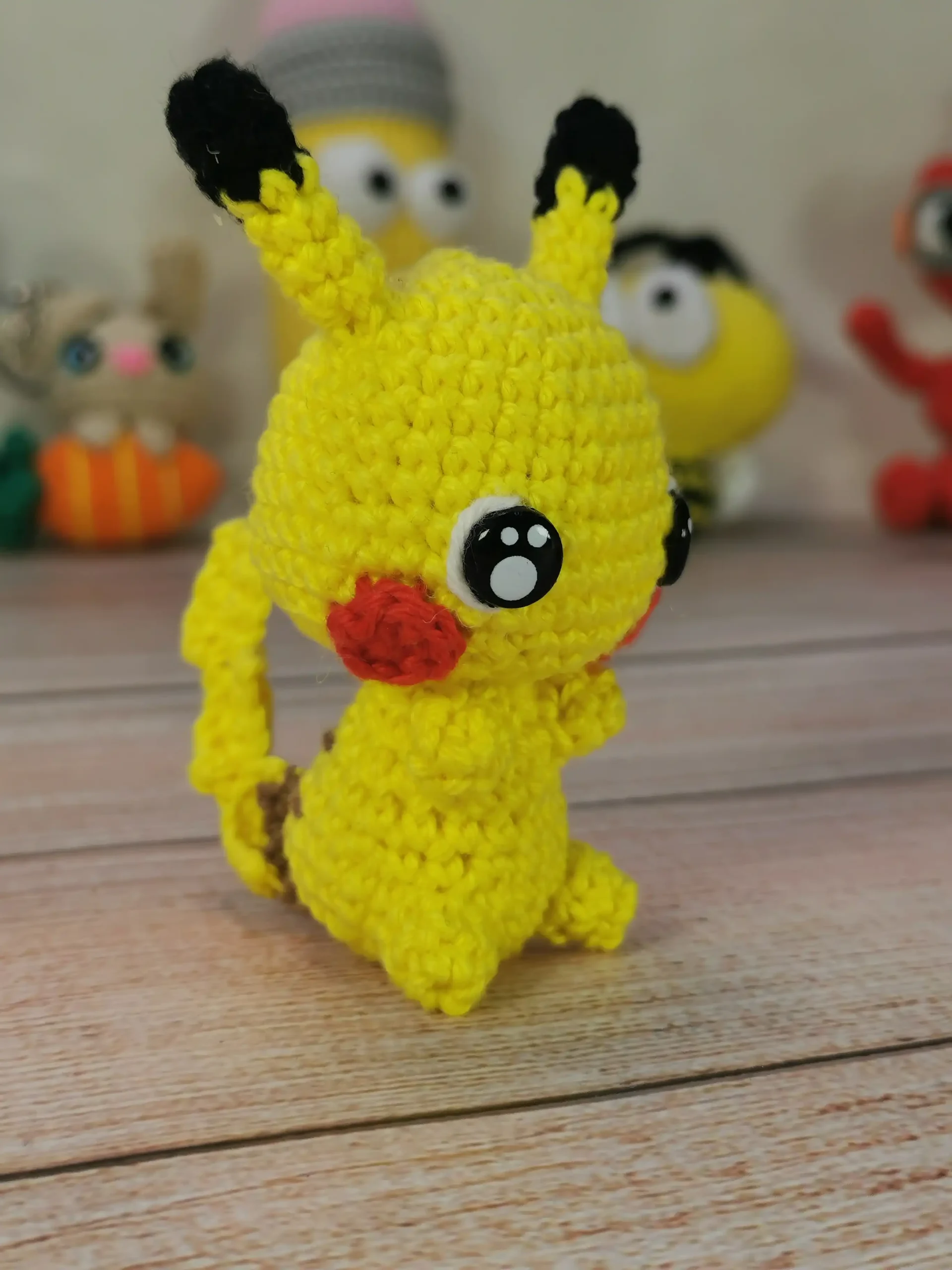 Pikachu pokemon amigurumi fait main au crochet par La Mu's Heure