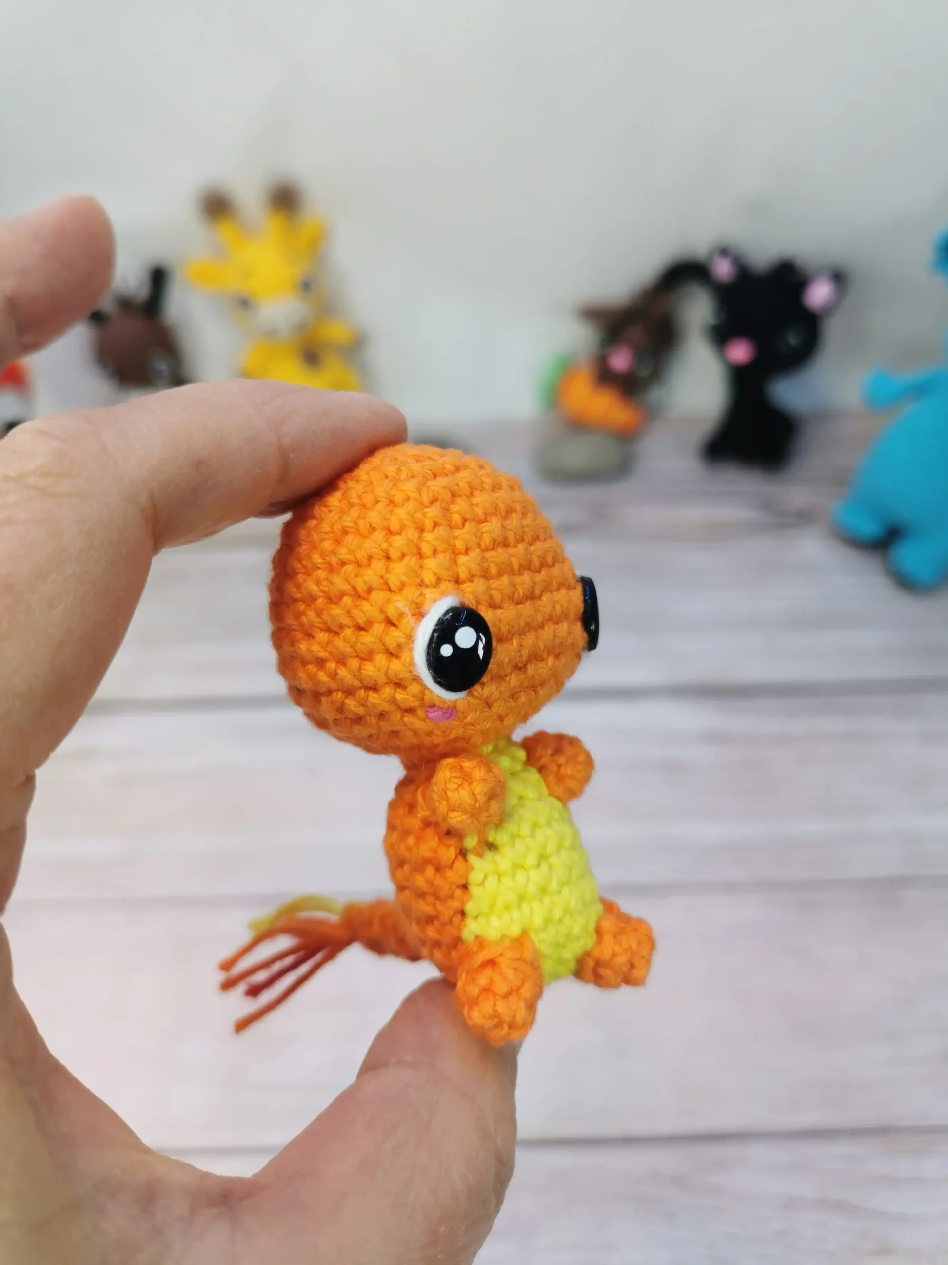 Salamèche pokemon fait main au crochet par La Mu's Heure