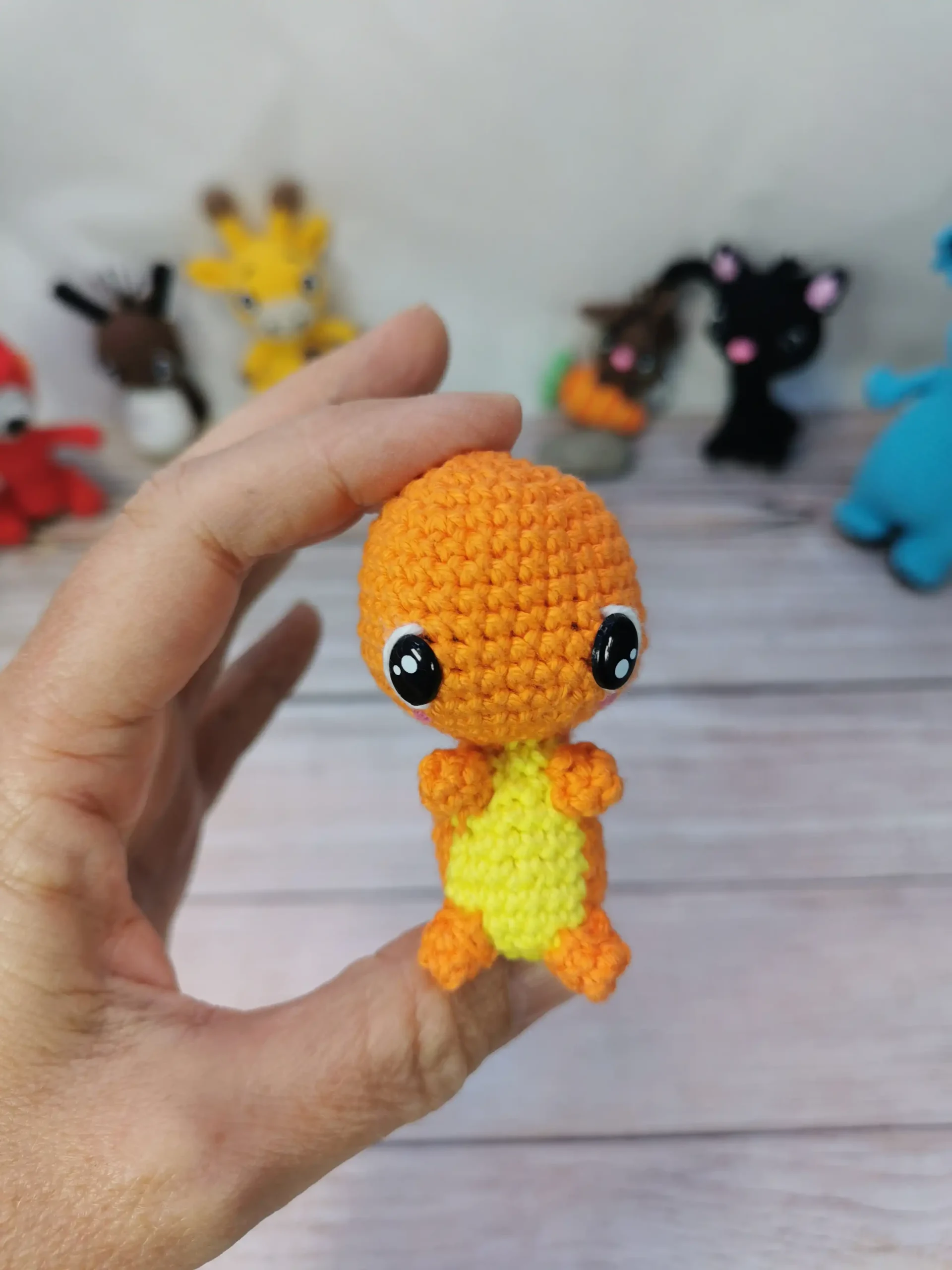 Salamèche pokemon fait main au crochet par La Mu's Heure