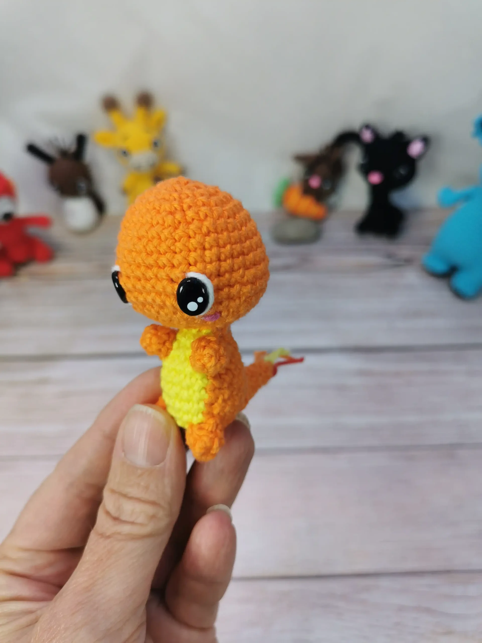 Salamèche pokemon fait main au crochet par La Mu's Heure