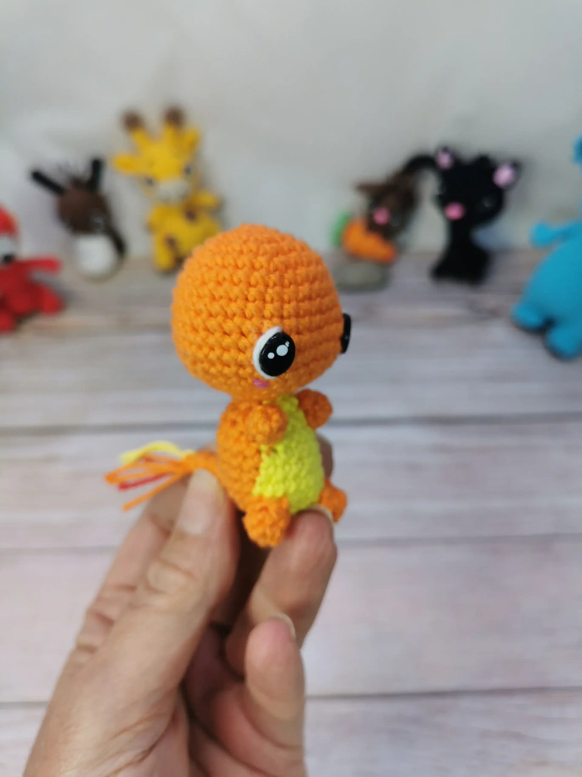 Salamèche pokemon fait main au crochet par La Mu's Heure