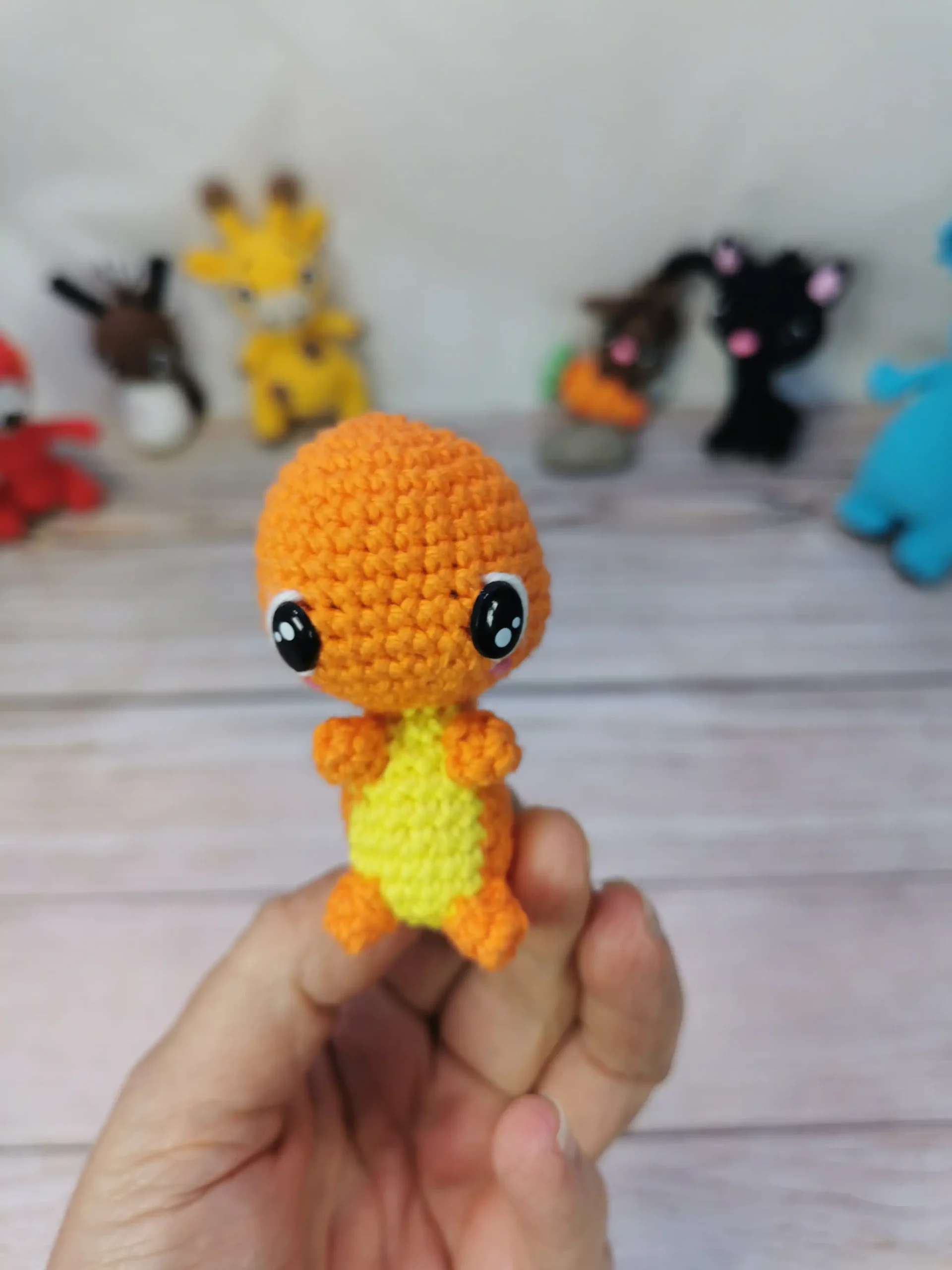 Salamèche pokemon fait main au crochet par La Mu's Heure